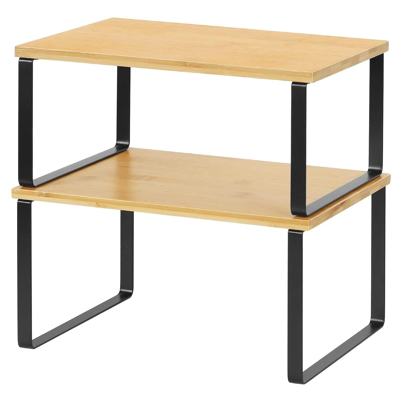 Estante Organizador de Cocina NEX, Apilable y Expandible, Negro