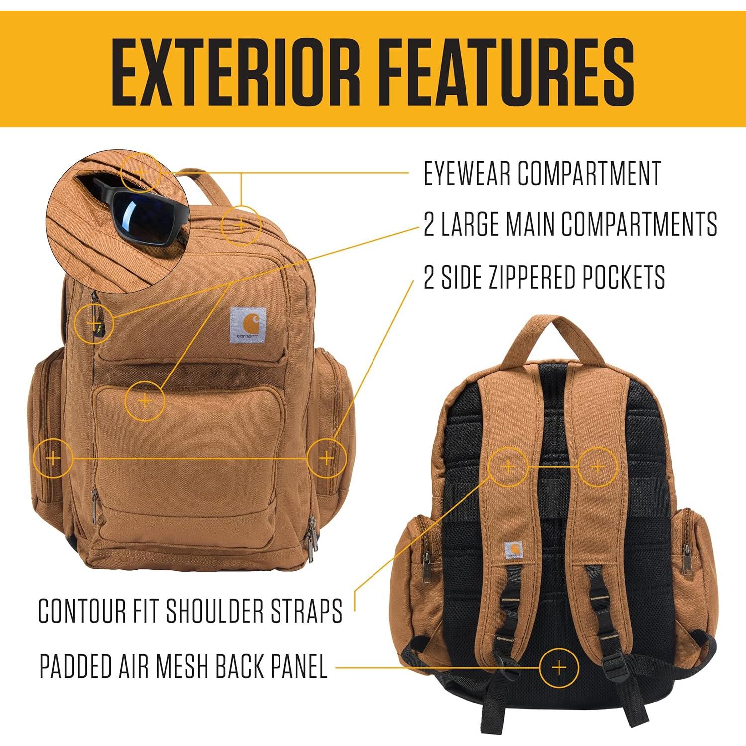 Mochila Carhartt 35L con funda para laptop y triple compartimento