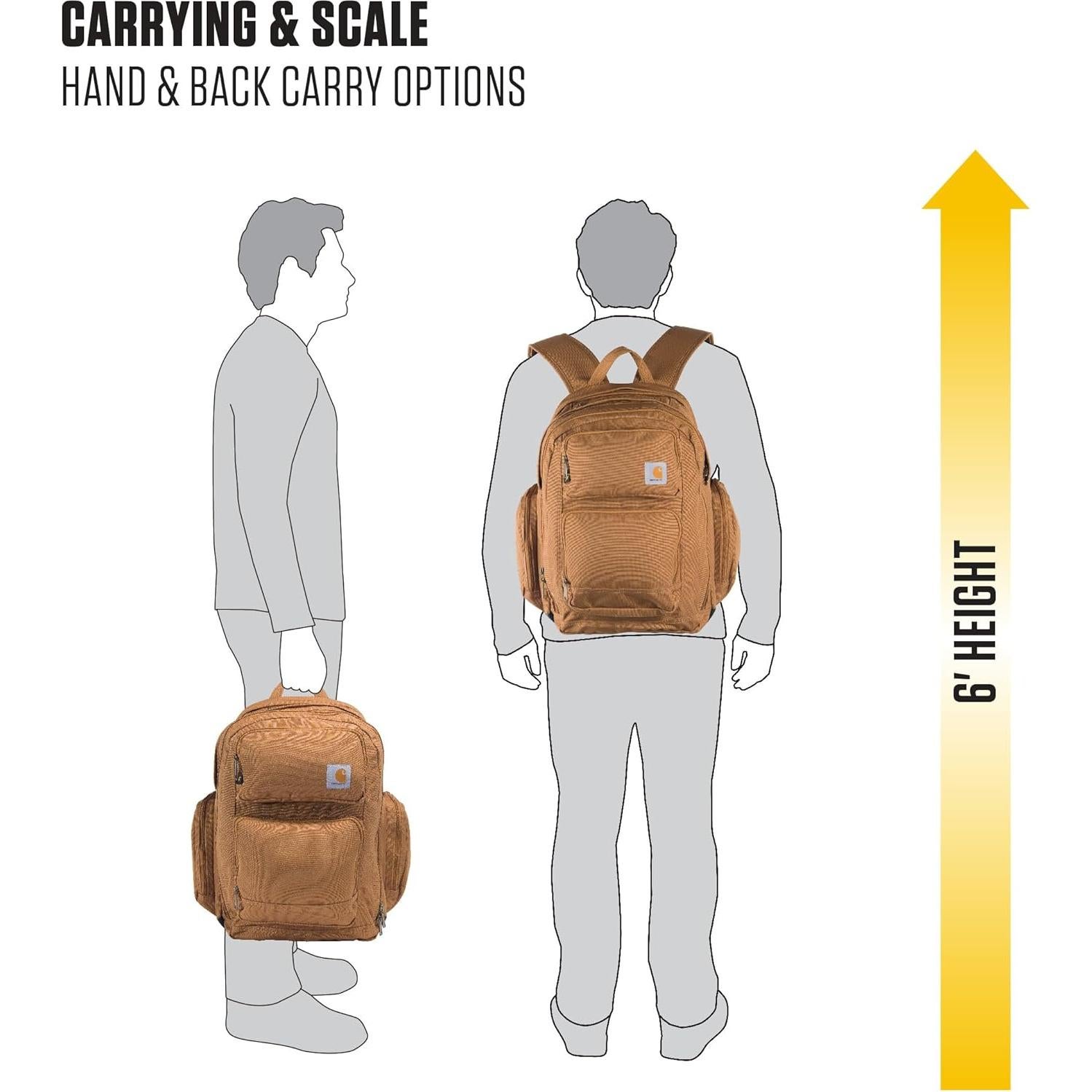 Mochila Carhartt 35L con funda para laptop y triple compartimento