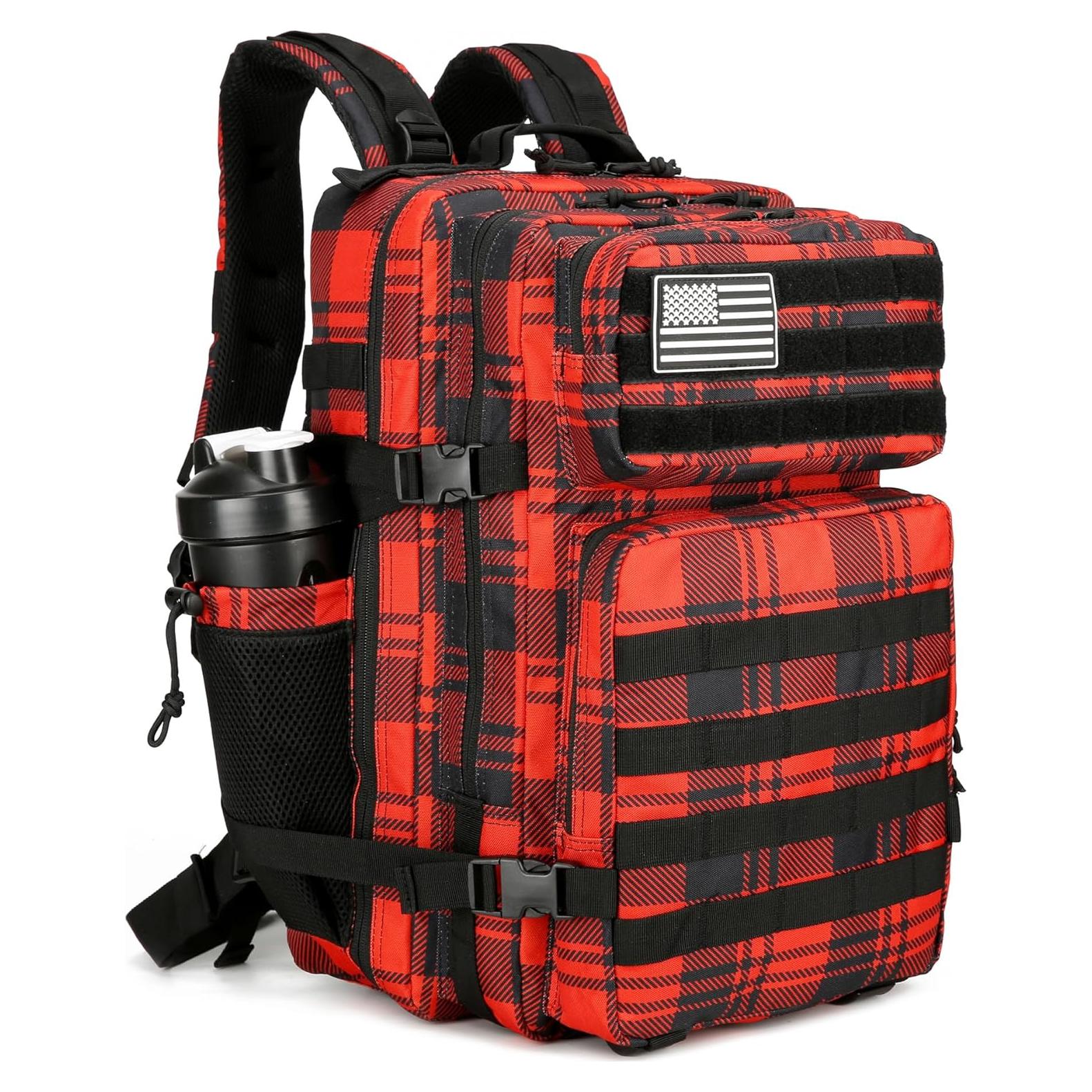 Mochila Táctica Militar 35L Rucksack Roja para Senderismo