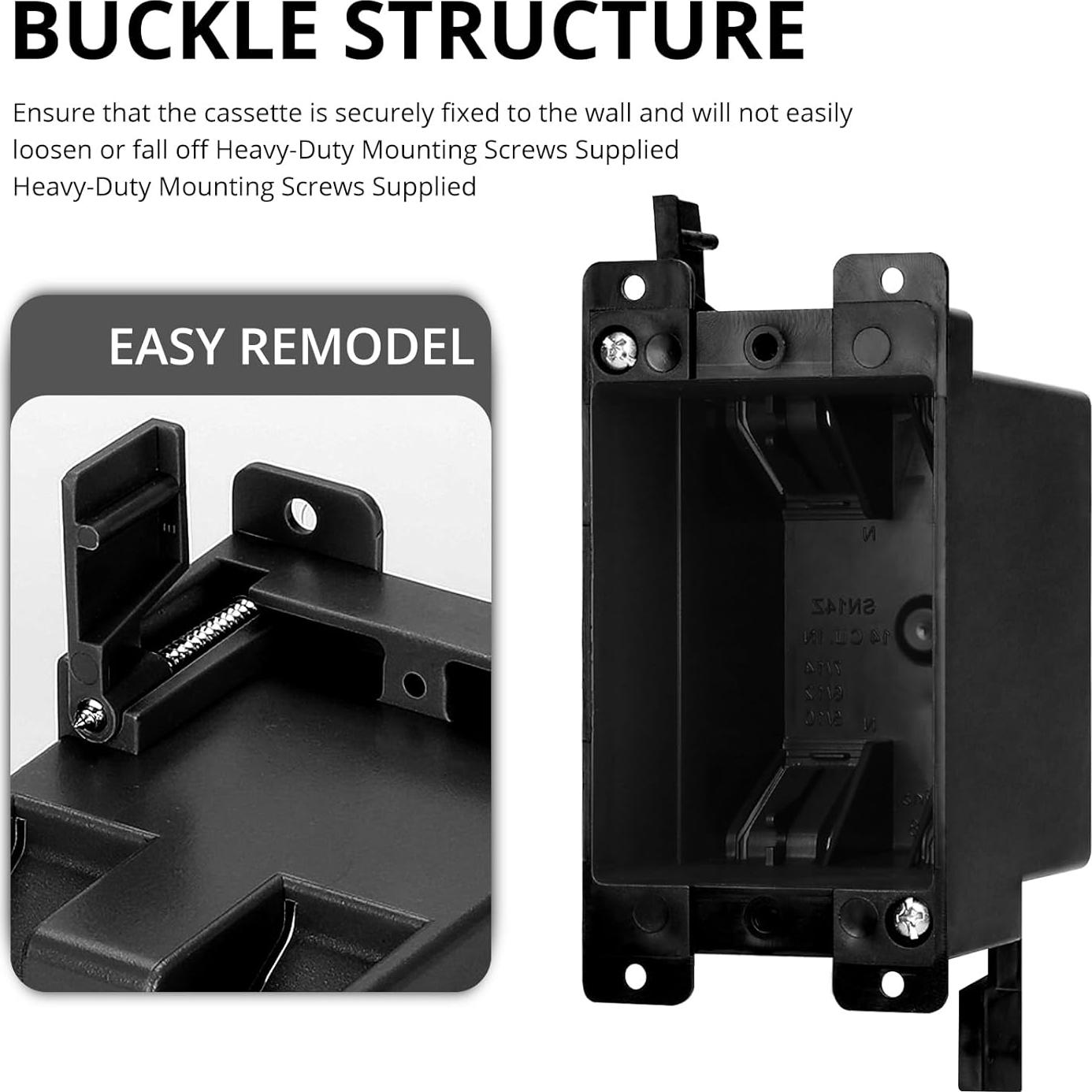 Caja de salida eléctrica 1 gang TOMSHIELE PVC 14 pulgadas cúbicas