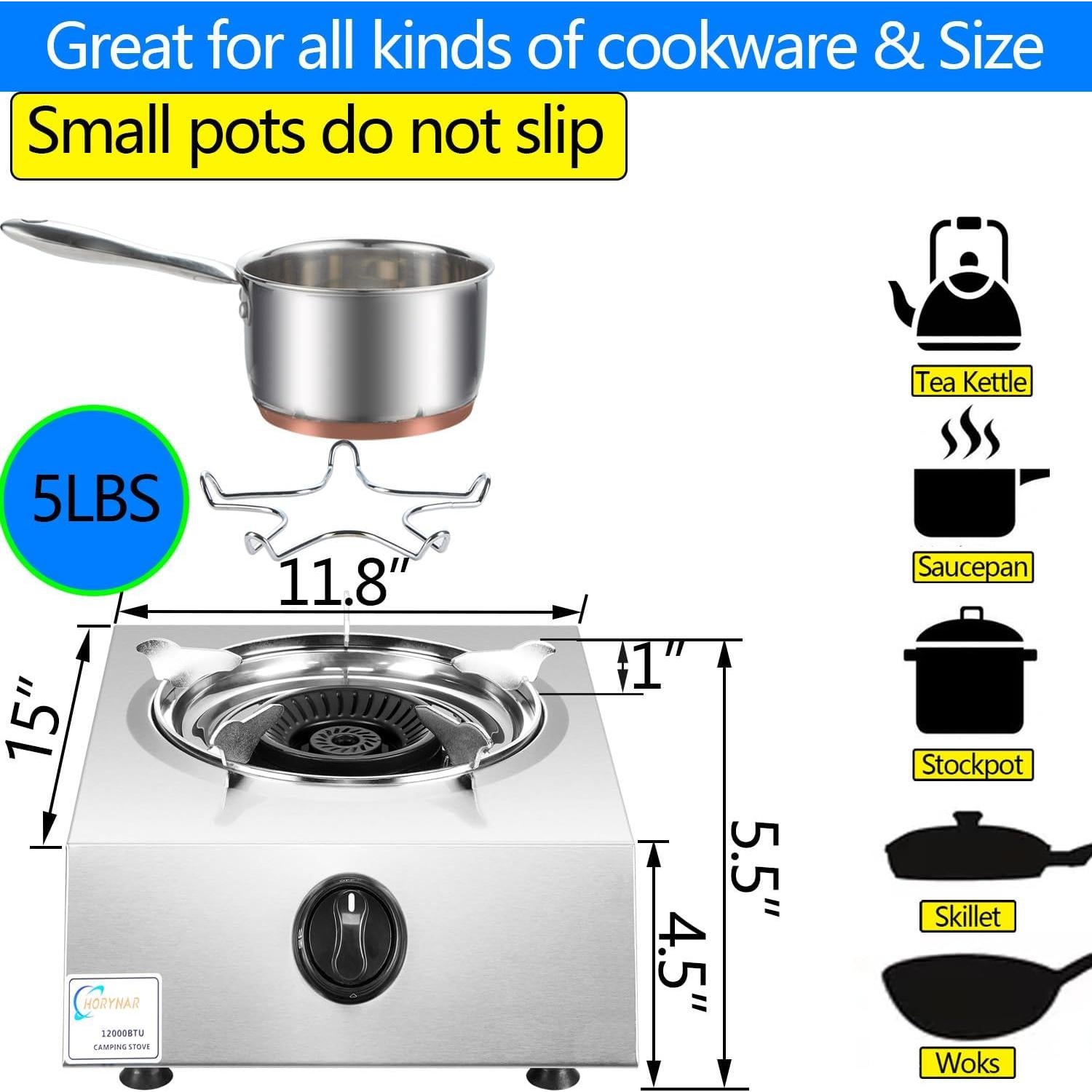 Estufa de Propano Horynar 1 Quemador 12000 BTU Automática