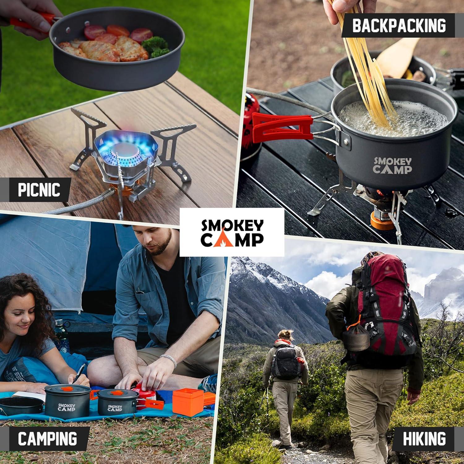 Juego de utensilios de cocina para camping Smokey Camp 10 piezas