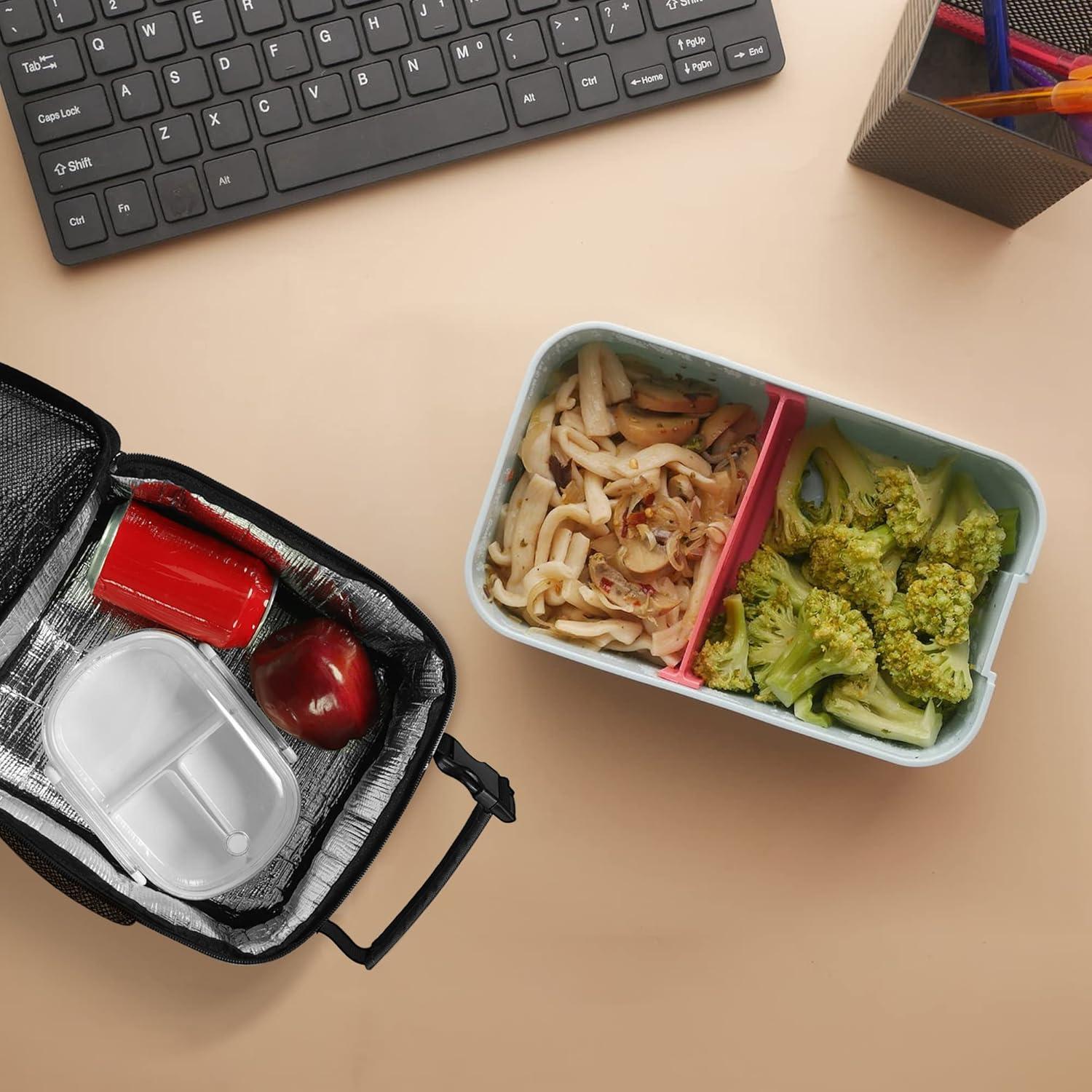 Bolsa de Almuerzo Deosk Aislada 7.57L Negra para Adultos