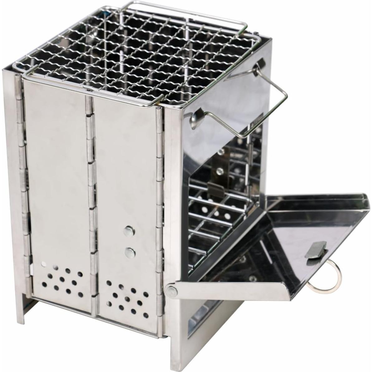 Estufa de Camping Plegable Genérico de Acero Inoxidable 1,06 kg