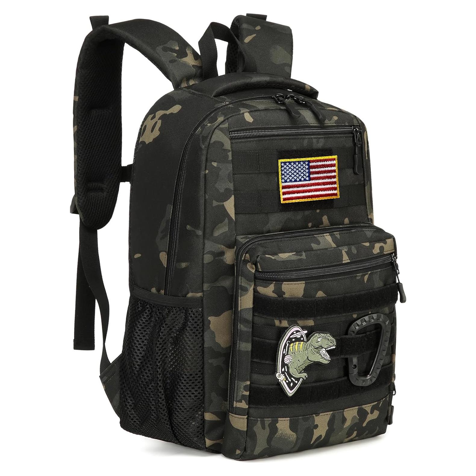 Mochila Táctica Niños XINTREY 20L Camuflaje Negro