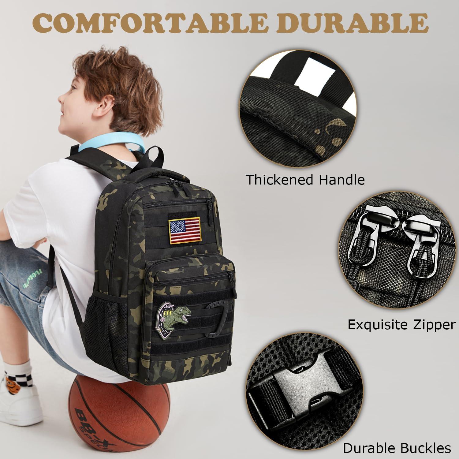 Mochila Táctica Niños XINTREY 20L Camuflaje Negro