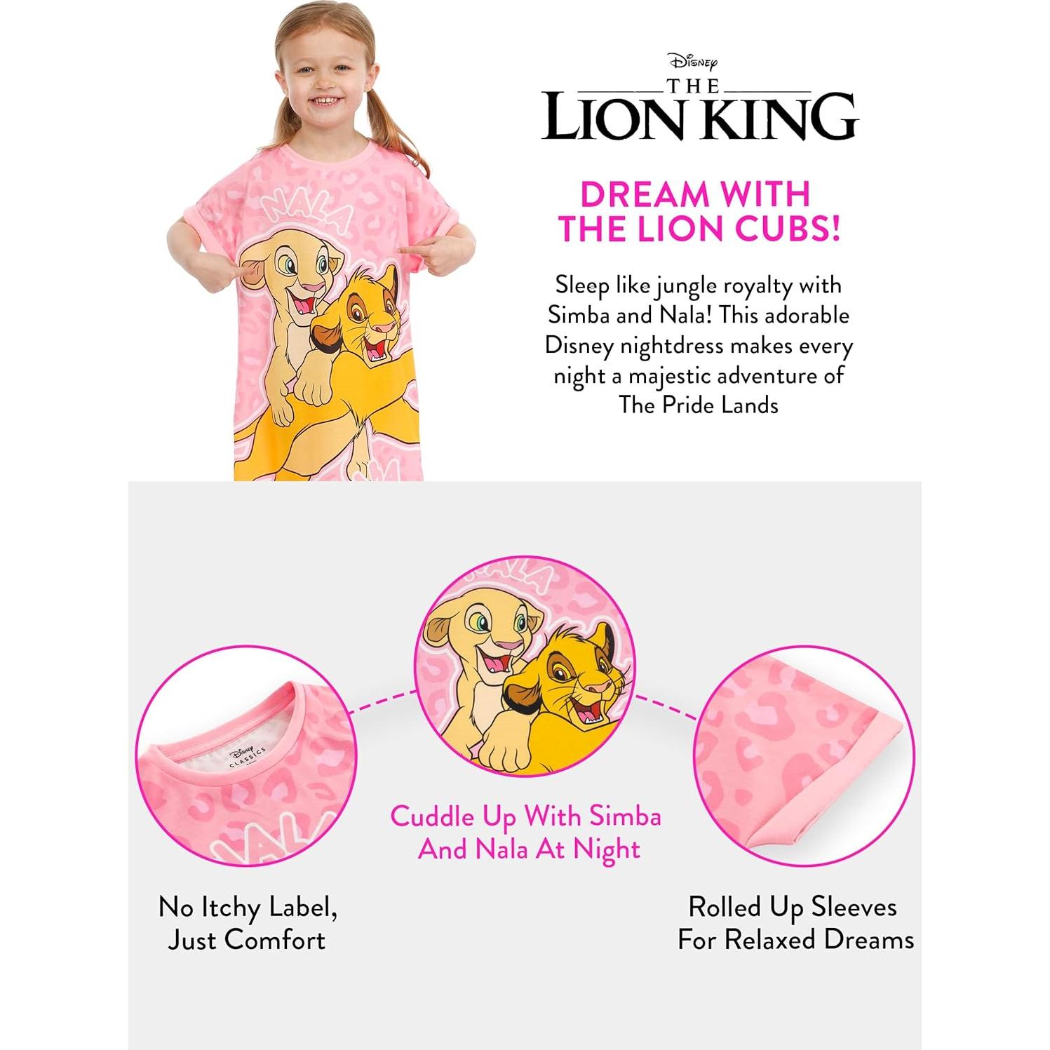 Camisón de Disney El Rey León para Niñas 2T Rosa