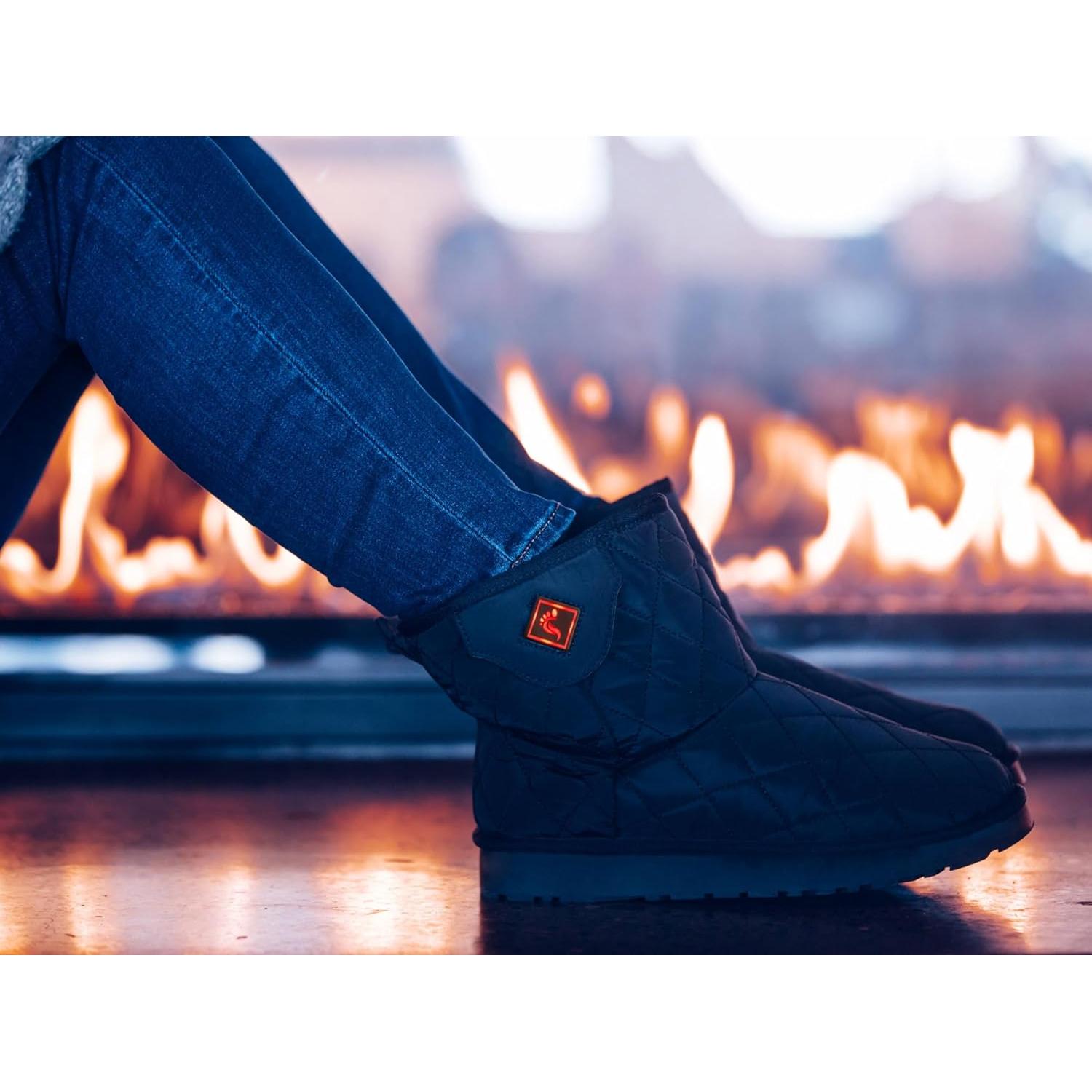 Heated Slipper Boot for Men and Women – Upgraded 2024 Edition Rechargeable Foot Wear with 3 Temperature Settings Keep Feet Warm up to 11 Hours Unisex