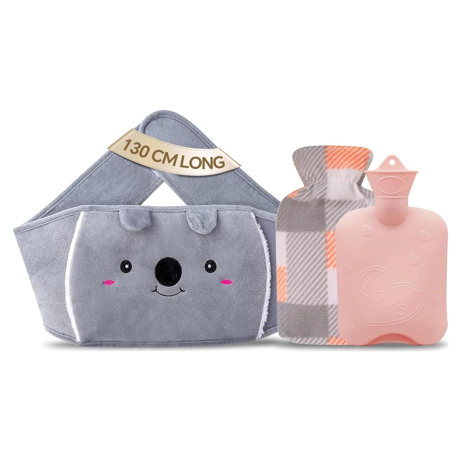 Bolsa de Agua Caliente Toxin 1L con Funda Suave Rosa