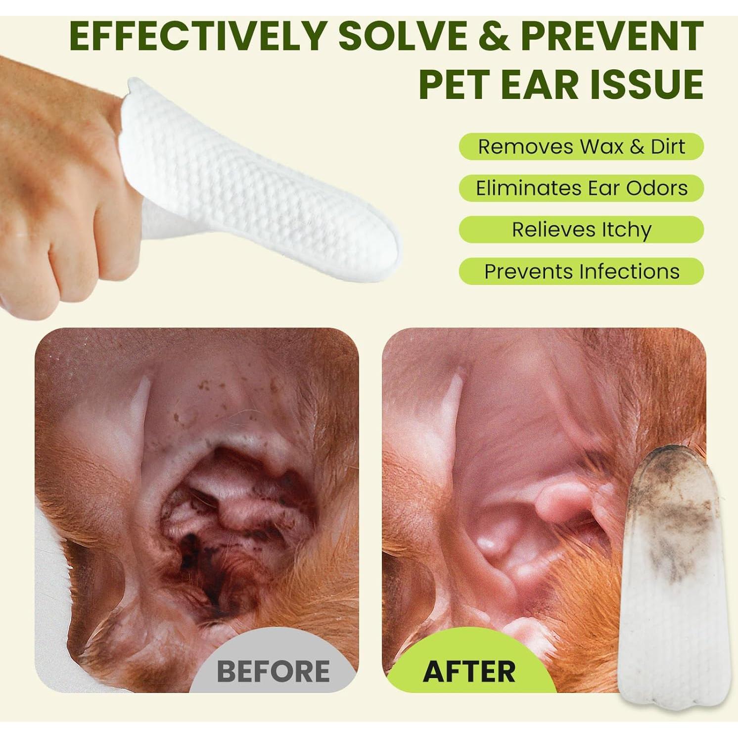 Toallitas para Oídos de Perro y Gato PawSono - 50 Unidades Aloe