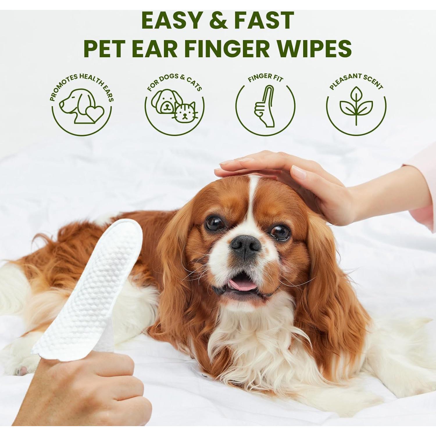 Toallitas para Oídos de Perro y Gato PawSono - 50 Unidades Aloe