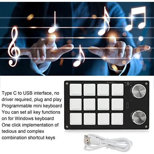 Teclado Mecánico Programable Zerodis 12 Teclas USB Tipo C