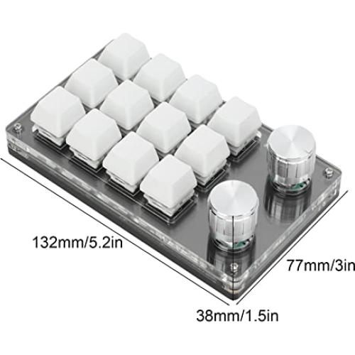 Teclado Mecánico Programable Zerodis 12 Teclas USB Tipo C