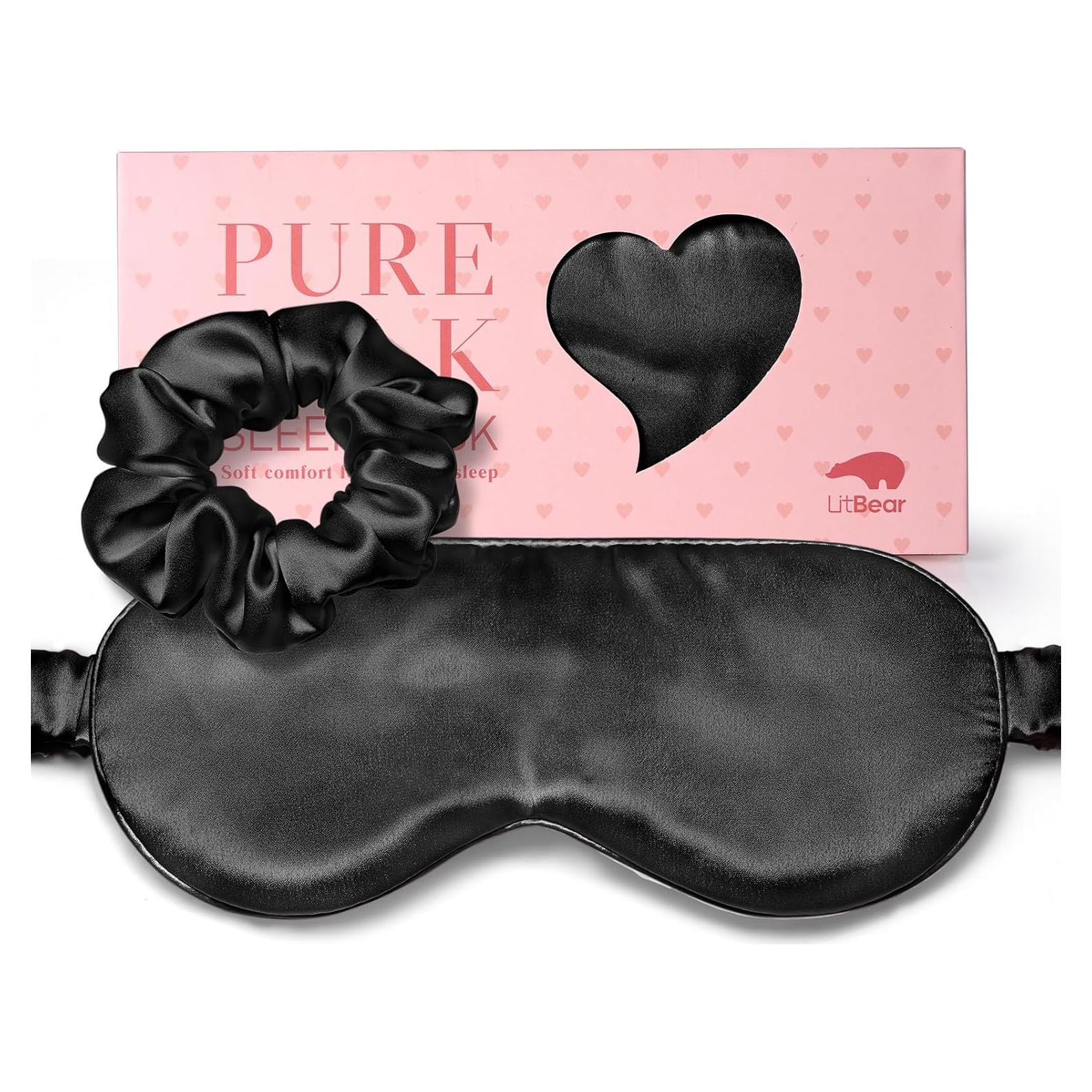 Mascarilla de Sueño de Seda Pura LitBear - Bloqueo de Luz