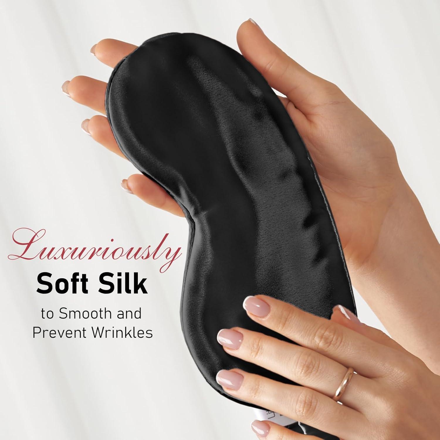 Mascarilla de Sueño de Seda Pura LitBear - Bloqueo de Luz