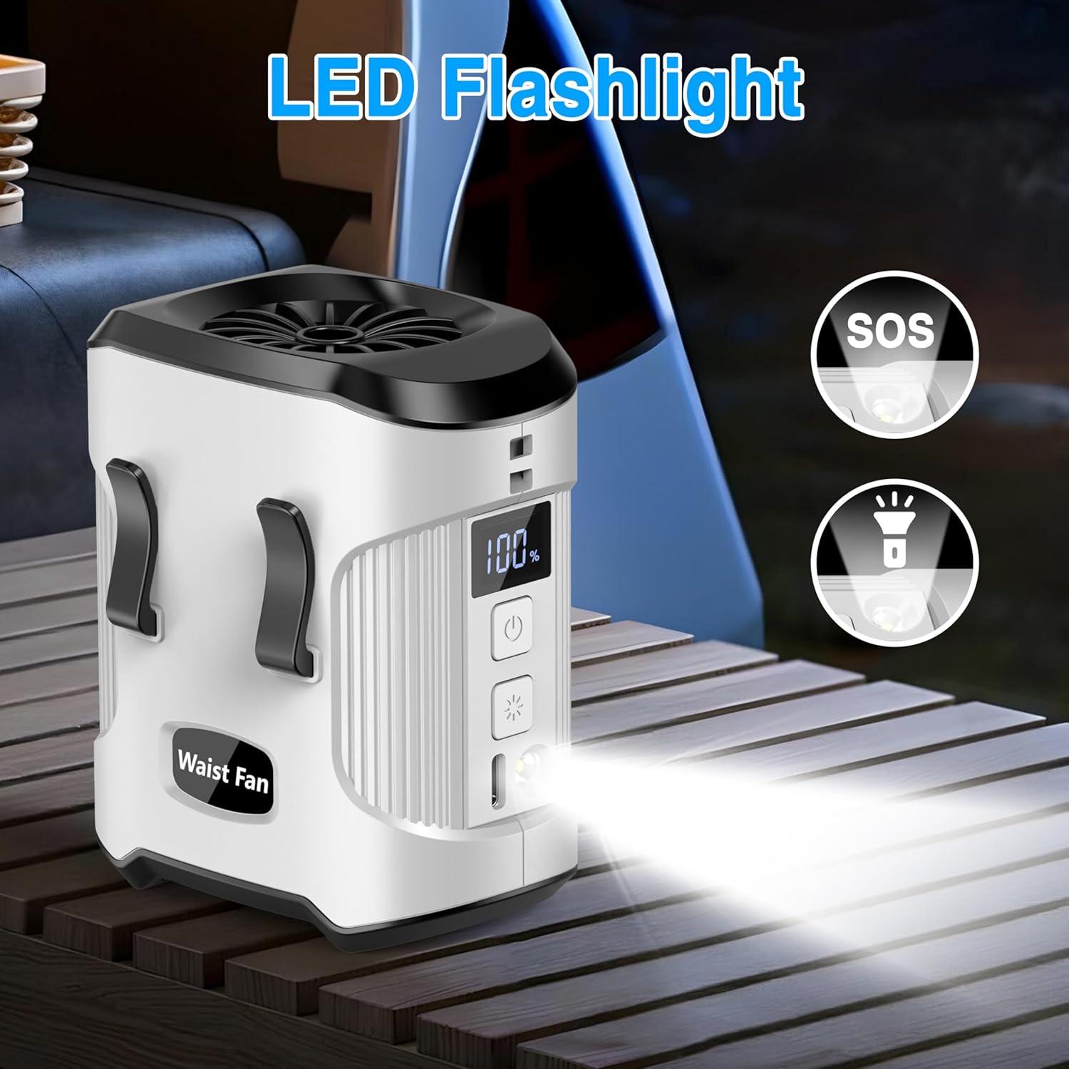 Ventilador de Cintura Portátil Sunoony BX-F225 Gris Recargable