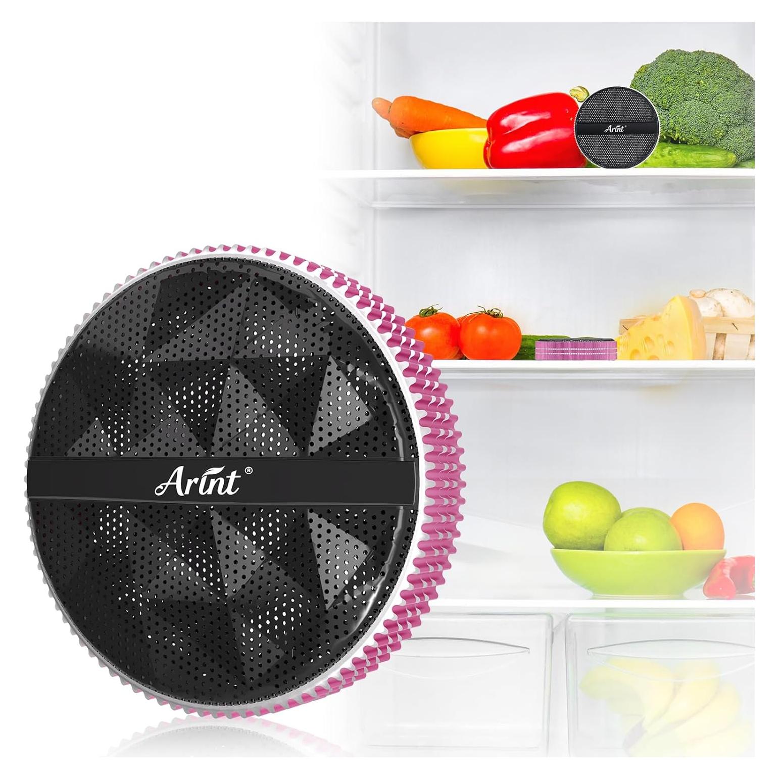 Refrigerator Deodorizer, 20-Minute Efficient Fridge Deodorizer Odor Eliminator, 24x Extended Freshness, More Effective Than Baking Soda and Charcoal, Orchid