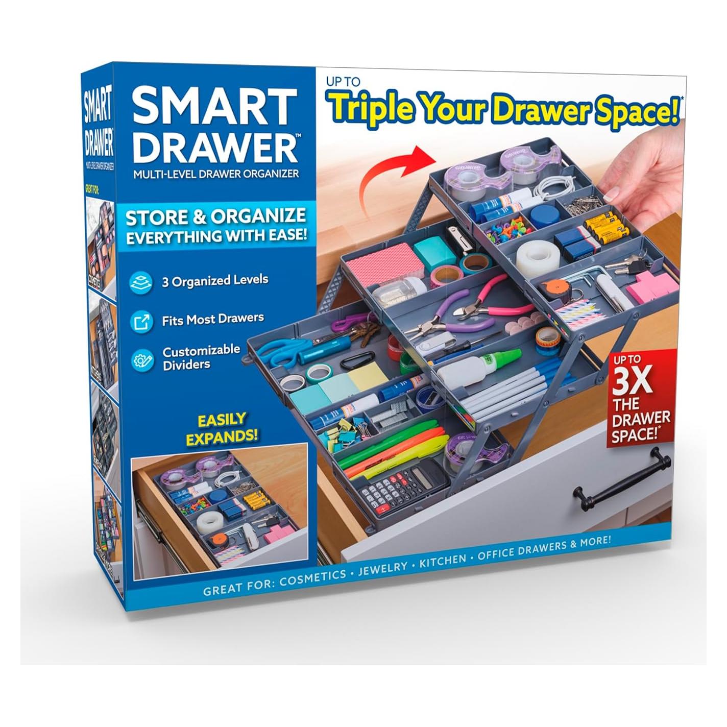 Organizador de Cajones Inteligente Ontel, 3 Niveles, 6.73 cm