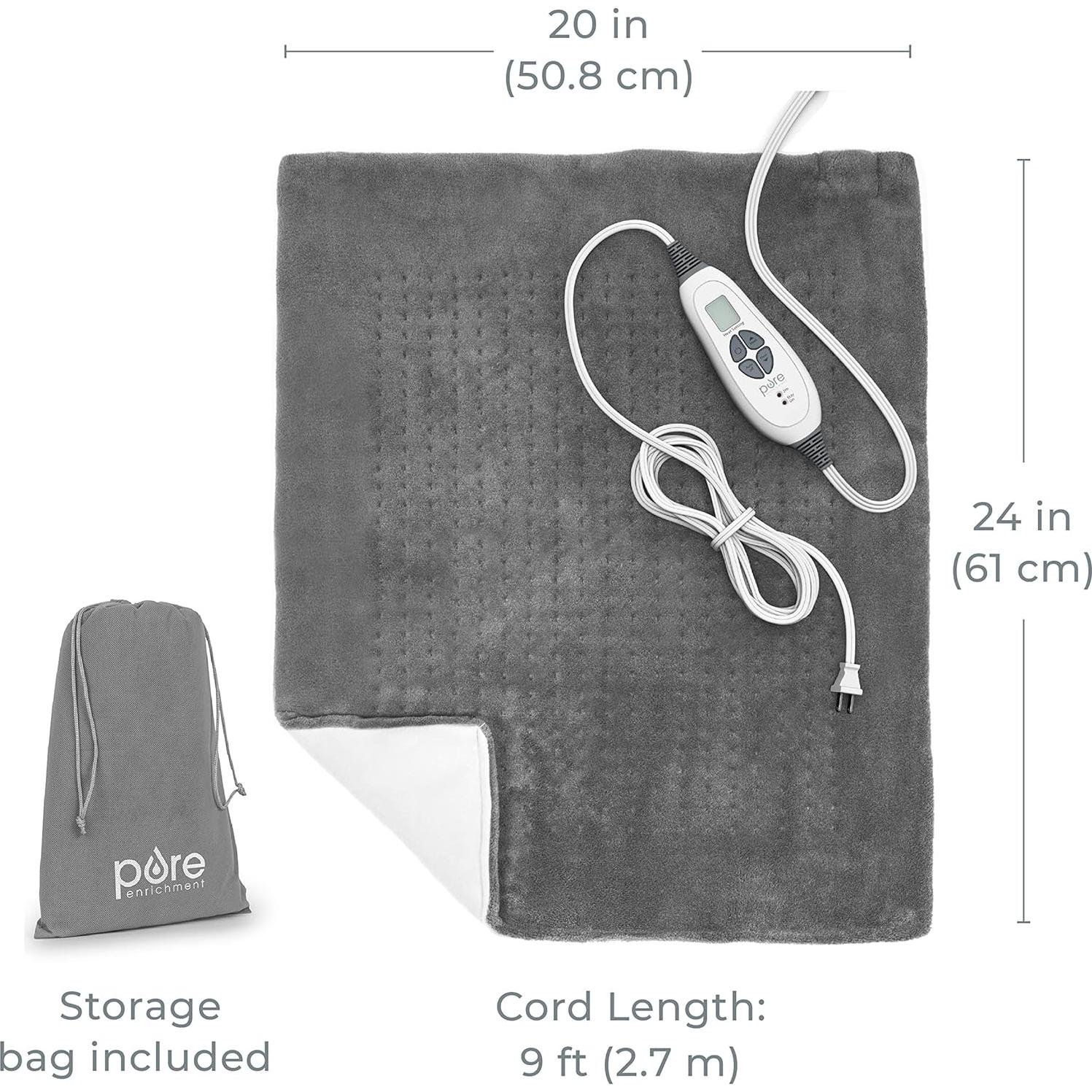 Almohadilla Térmica Ultra-Ancha Pure Enrichment 61x50.8cm Gris