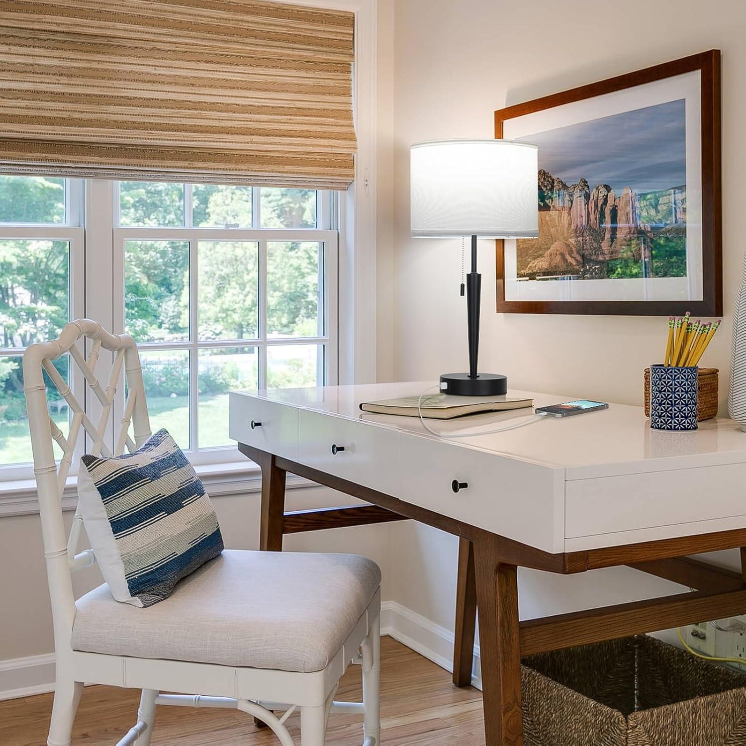 Juego de 2 Lámparas de Mesa GGOYING con Carga USB y LED 5000K