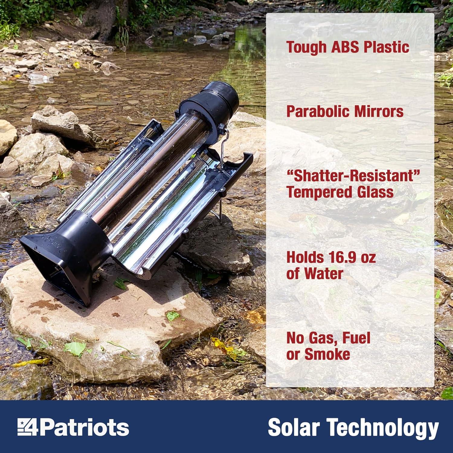 Horno Solar Kettle 4Patriots 500 ml Calentador de Agua Portátil