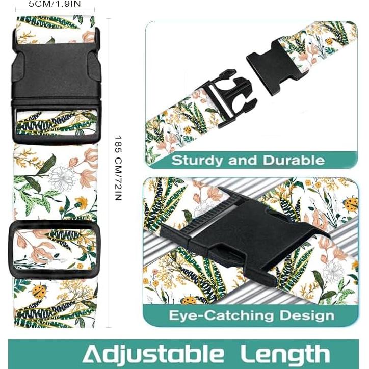 Correa de Equipaje Ajustable Luggitime Flores 120-200 cm