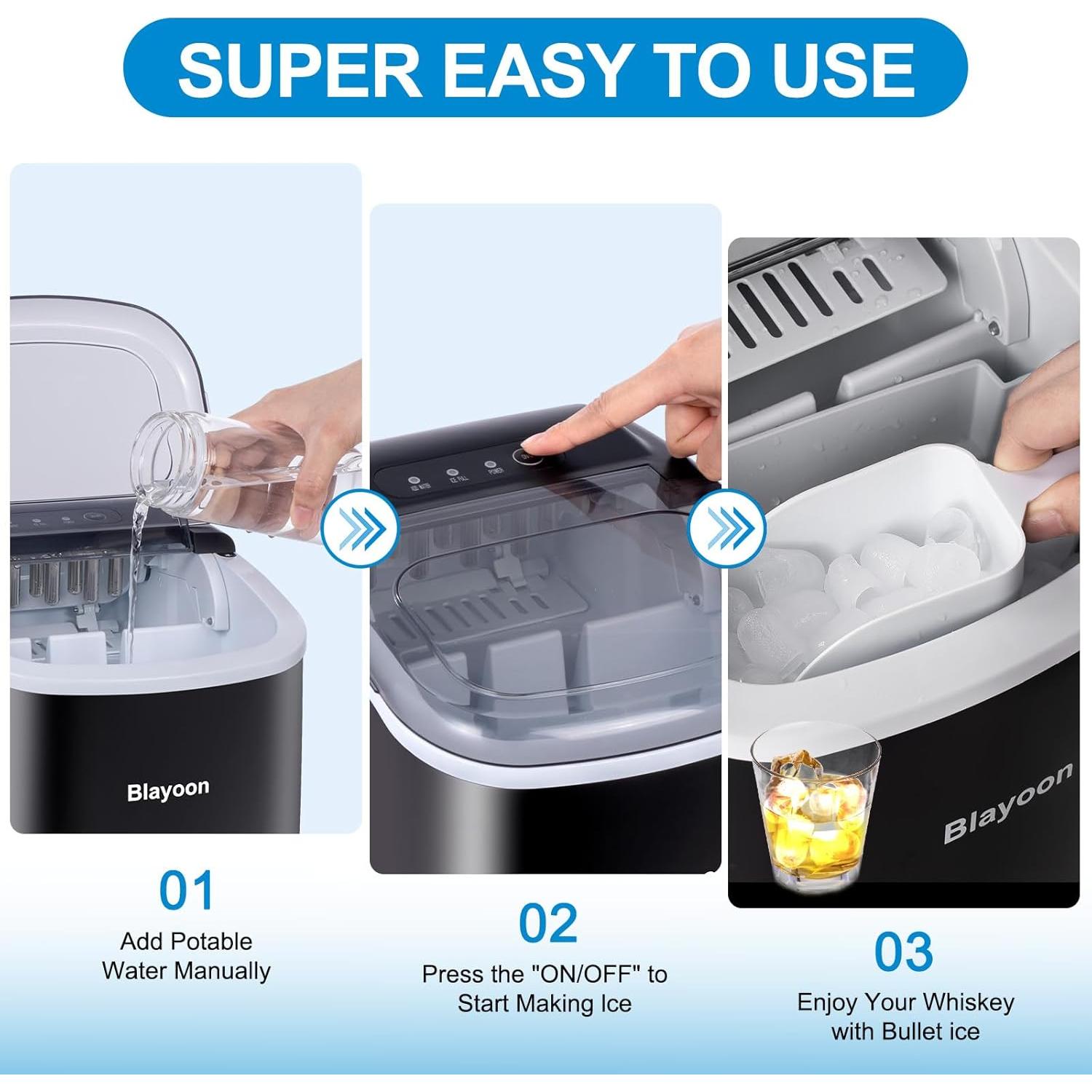 Máquina de Hielo Blayoon ZBJXK-01 Portátil 11,79 kg