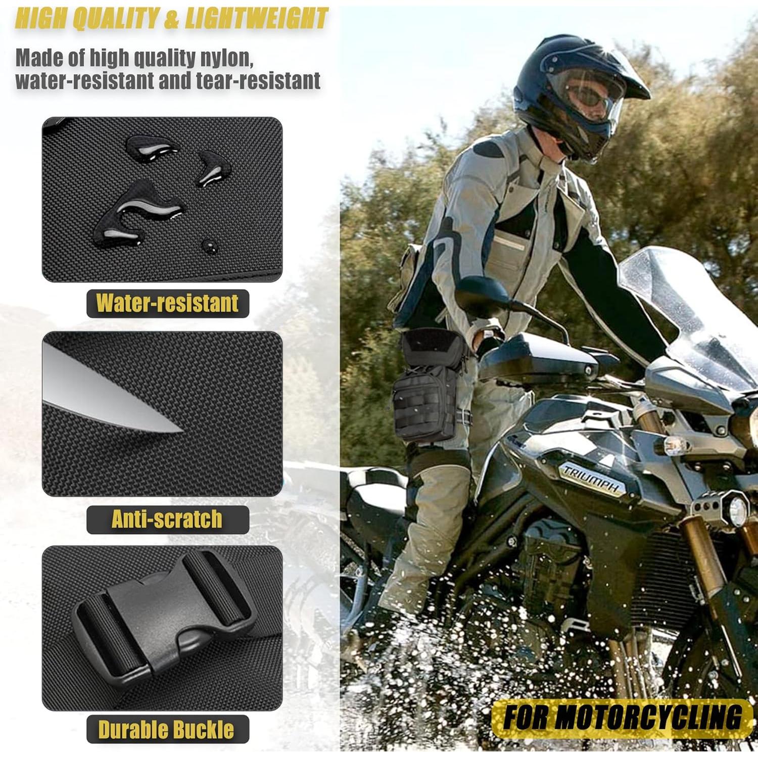 Bolsa Táctica de Pierna CLTAC Negra para Caza y Senderismo