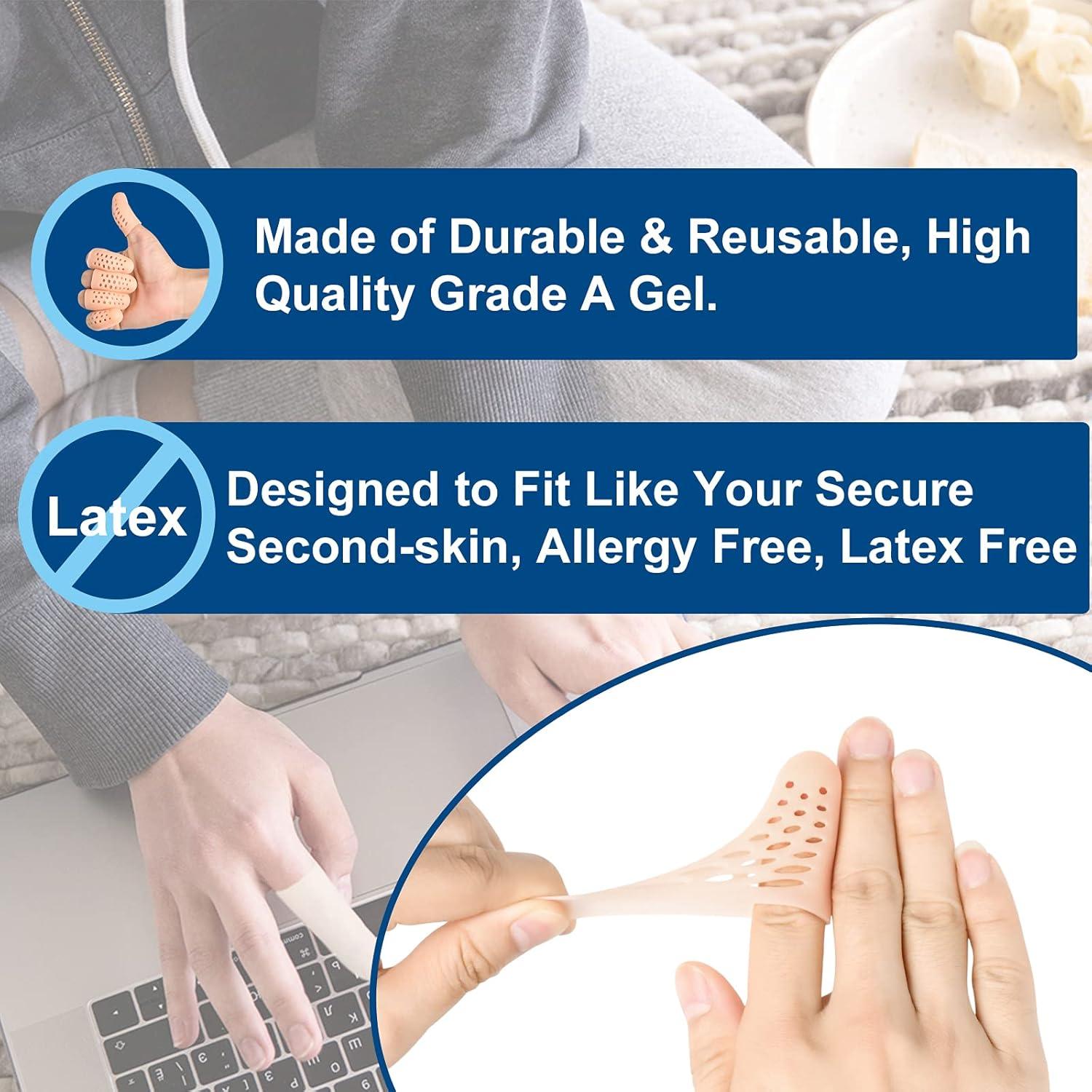 Cubiertas de Dedos de Gel Pnrskter 14 PCS Transpirables