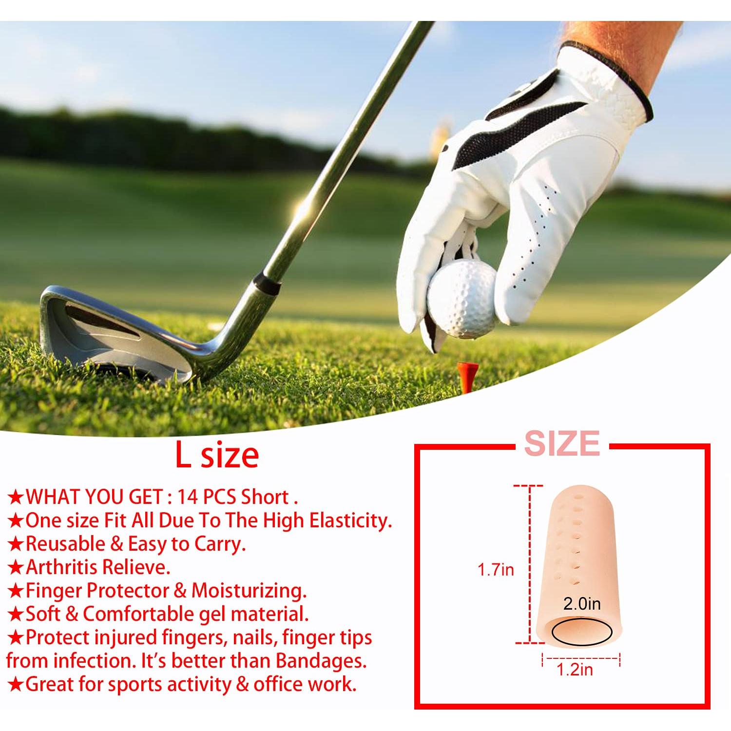 Cubiertas de Dedos de Gel Pnrskter 14 PCS Transpirables