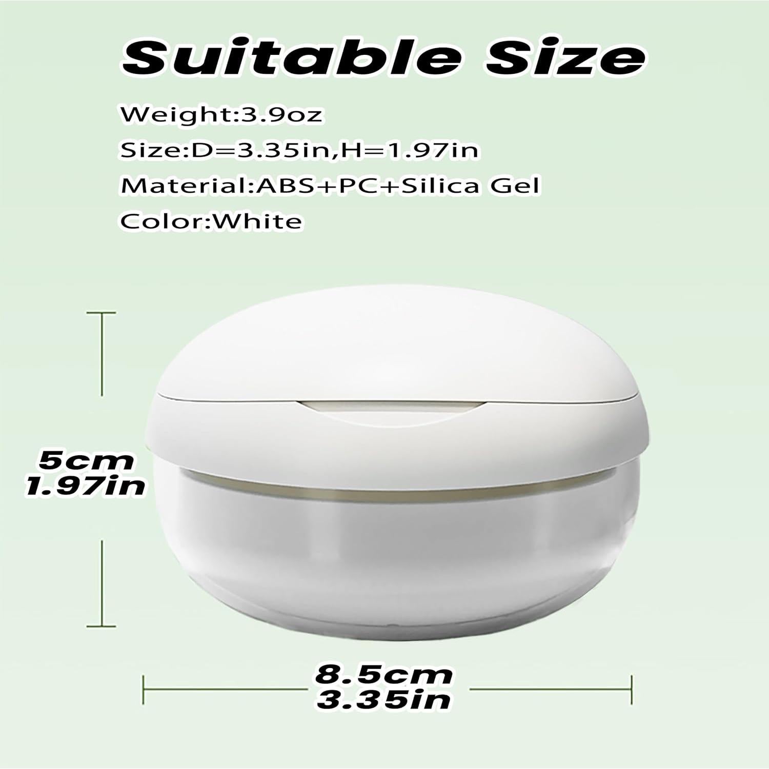 Estuche Limpiador de Dentaduras AARAINBOW 2 en 1 Blanco