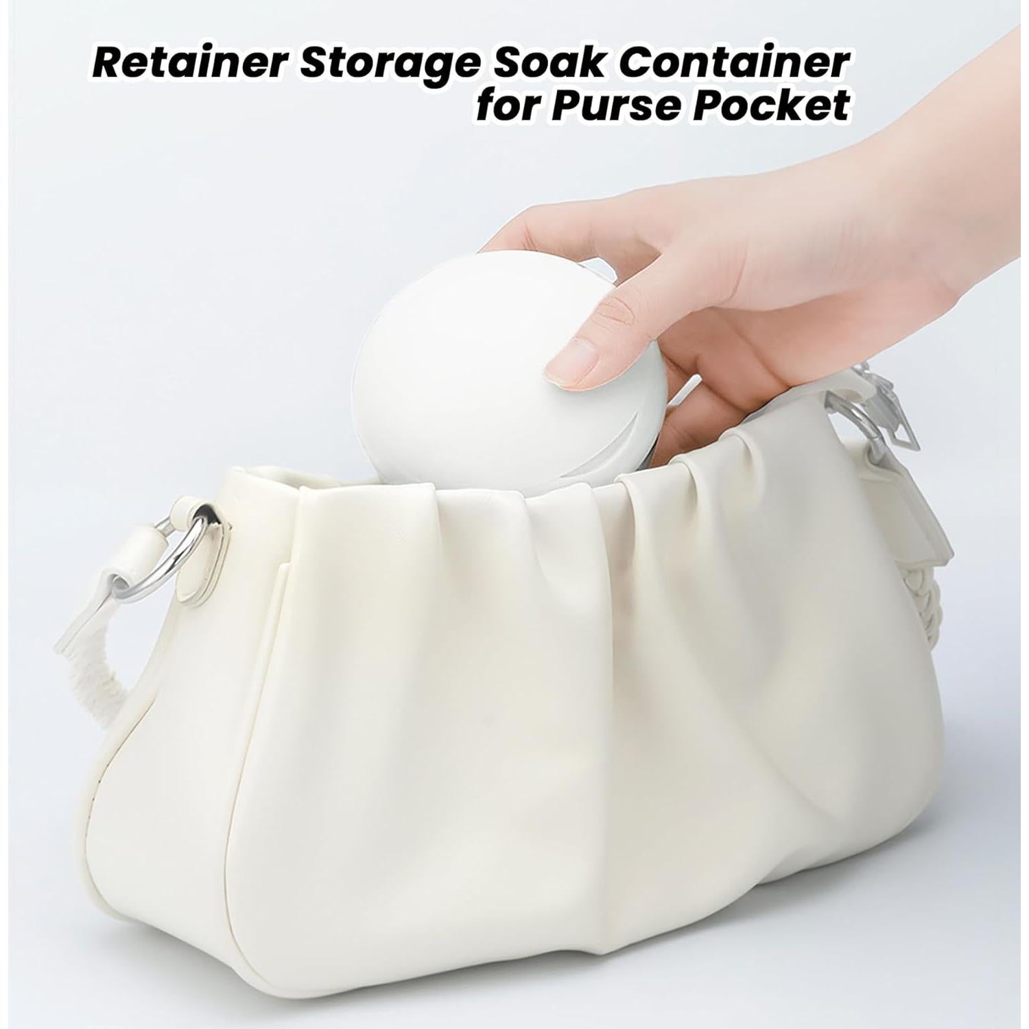 Estuche Limpiador de Dentaduras AARAINBOW 2 en 1 Blanco