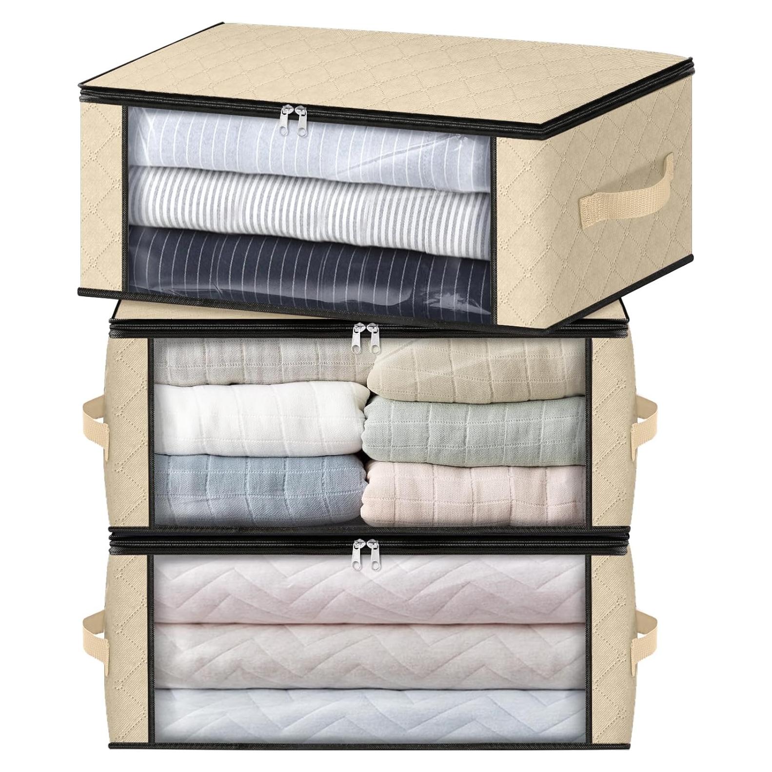 Bolsas de Almacenamiento HomeHacks 3-Pack 35L Beige