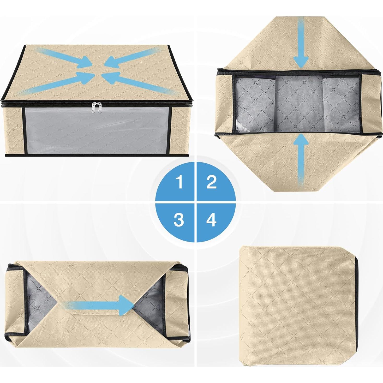 Bolsas de Almacenamiento HomeHacks 3-Pack 35L Beige