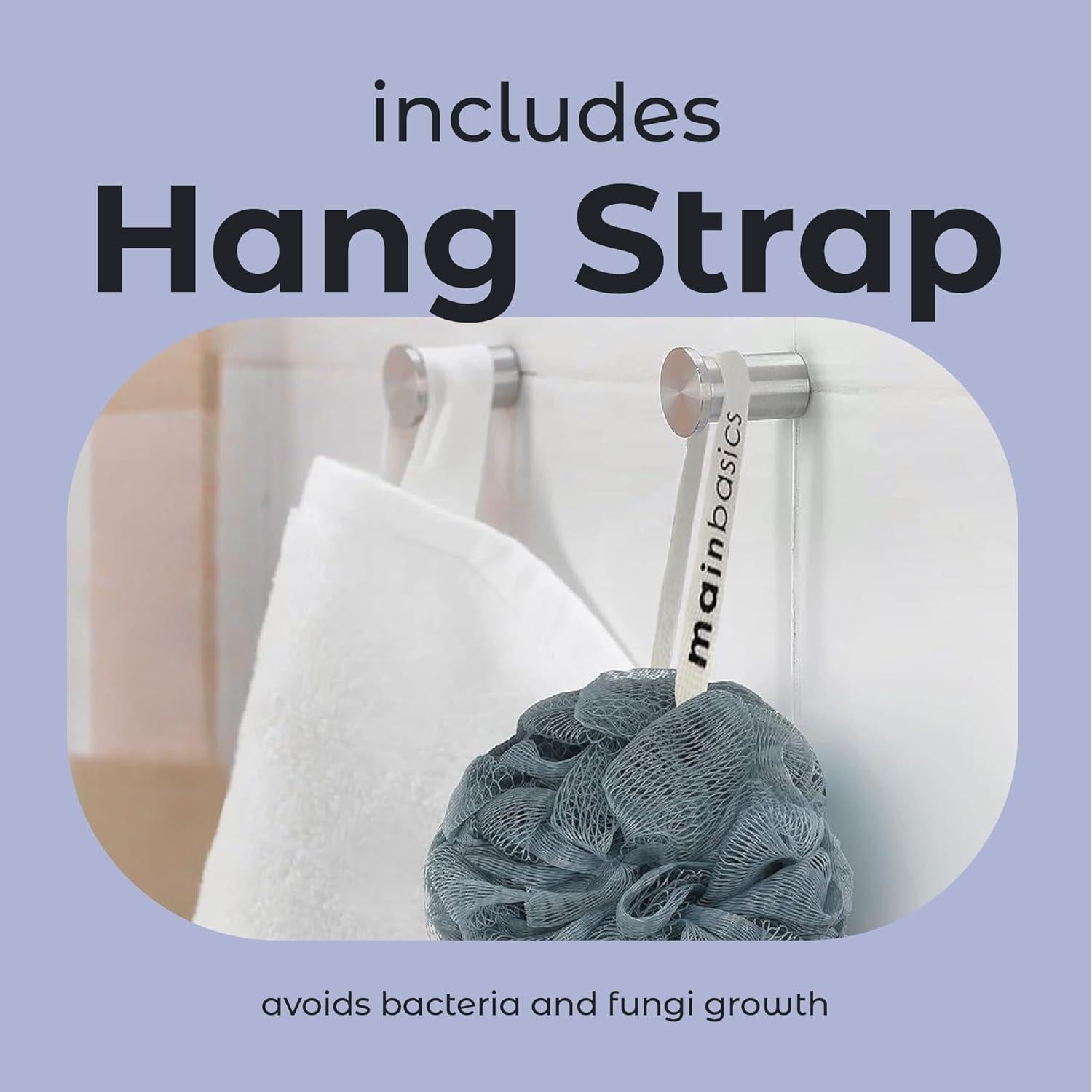 Esponjas de Ducha Loofah MainBasics - Juego de 3, Exfoliantes