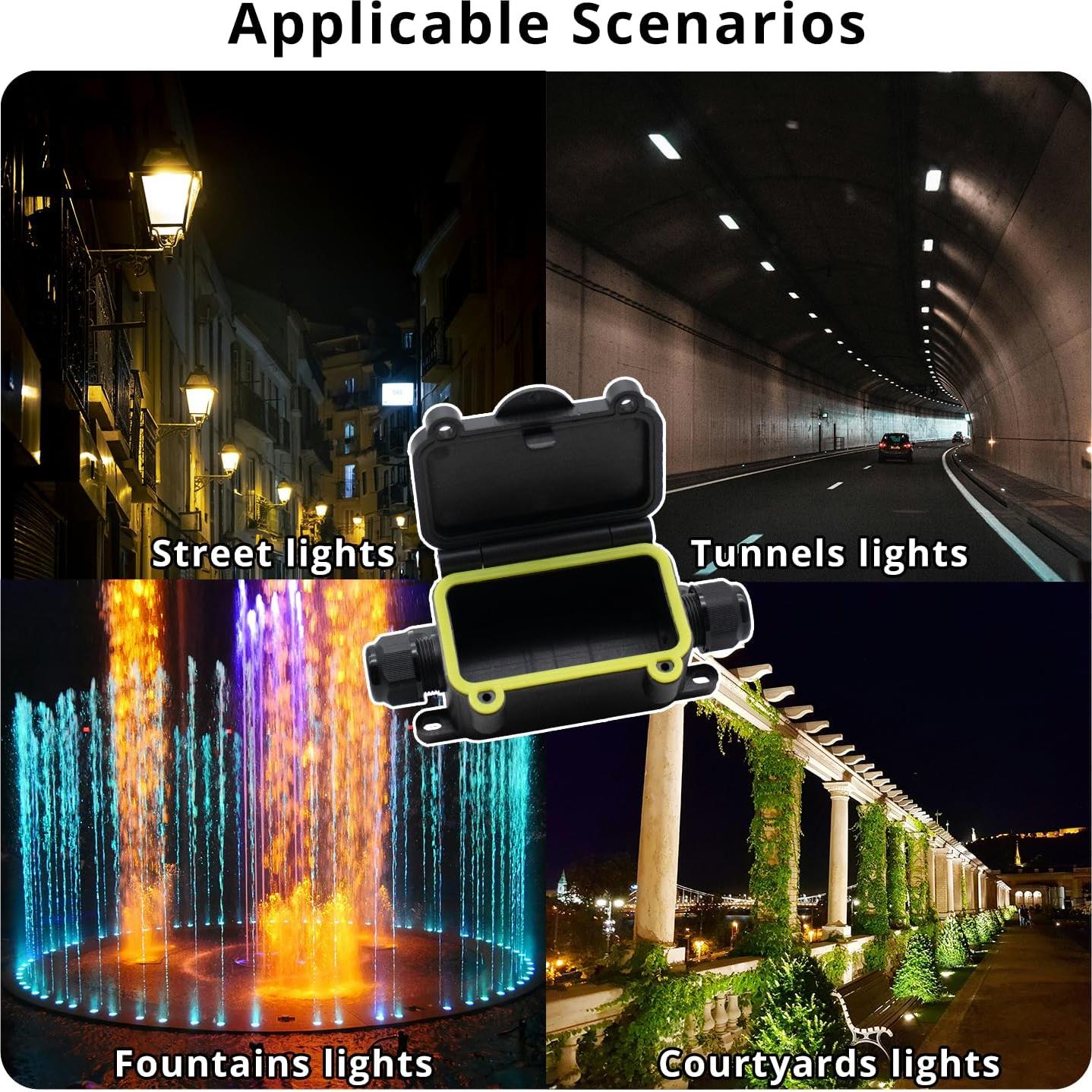 Caja de Conexiones Impermeable IP68 MAKERELE 2 Vías 8cm