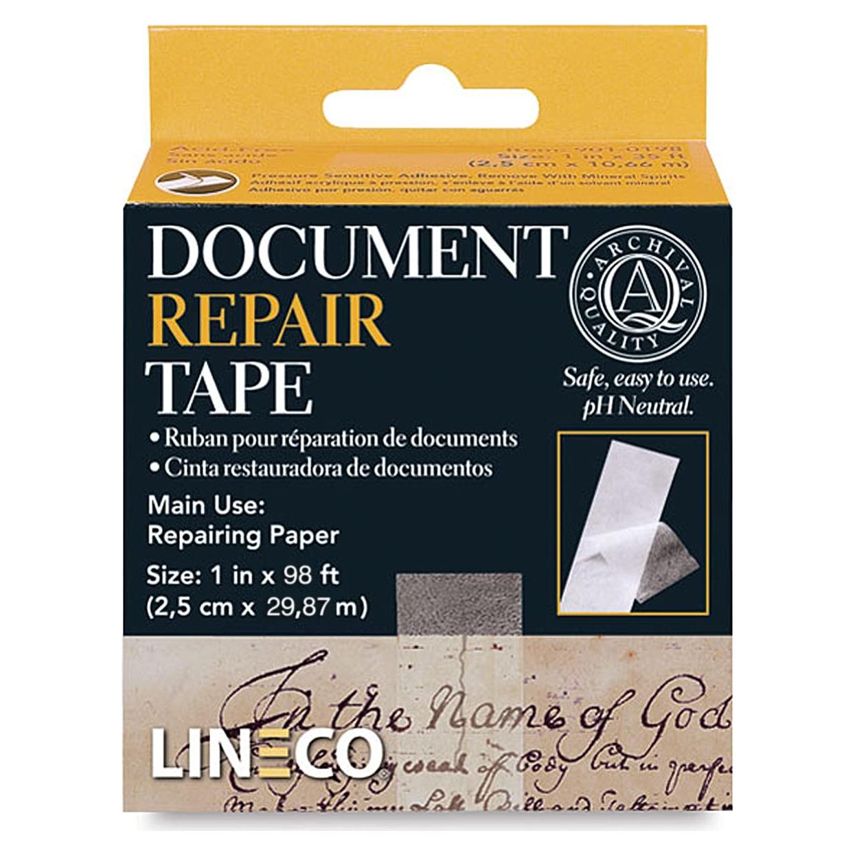 Cinta de Reparación de Documentos Lineco 2.54 cm x 29.9 m