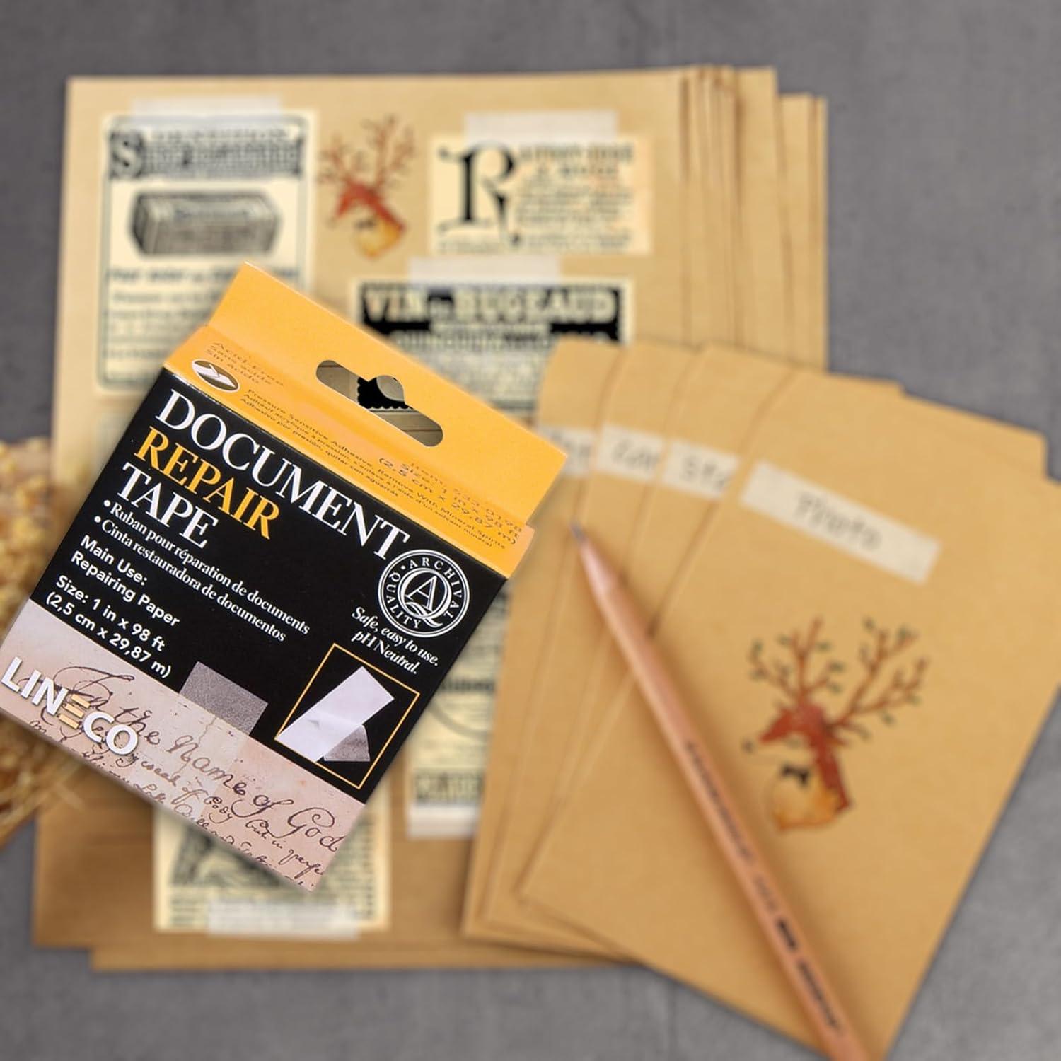 Cinta de Reparación de Documentos Lineco 2.54 cm x 29.9 m