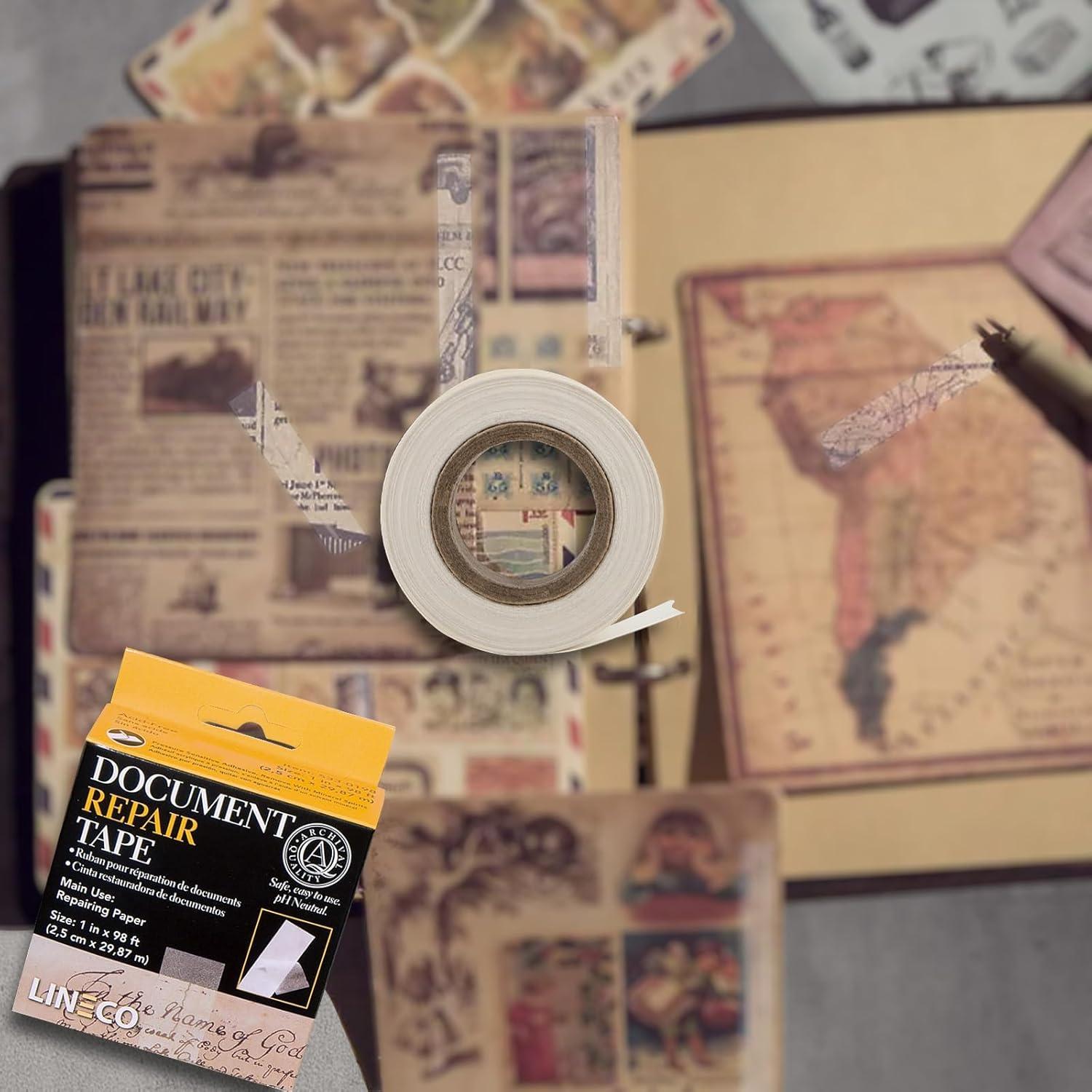 Cinta de Reparación de Documentos Lineco 2.54 cm x 29.9 m