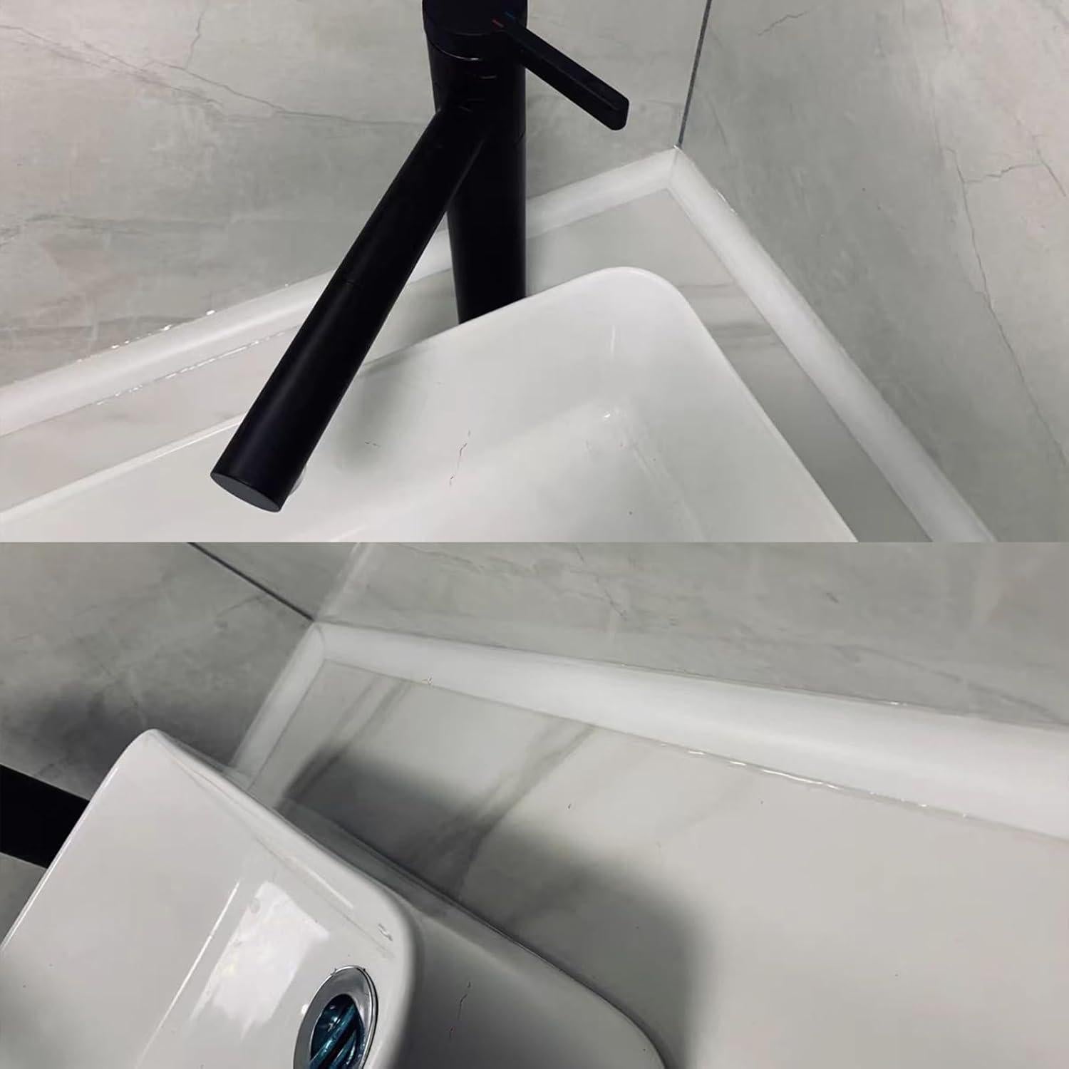 Barrera de Agua de Silicona WOLAIYE 1m para Ducha y Fregadero