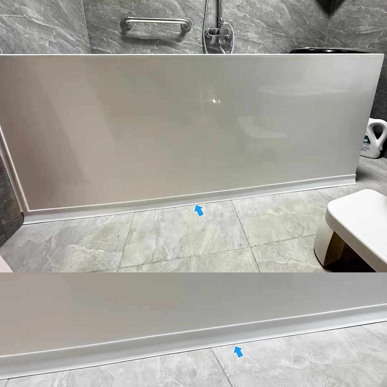 Barrera de Agua de Silicona WOLAIYE 1m para Ducha y Fregadero