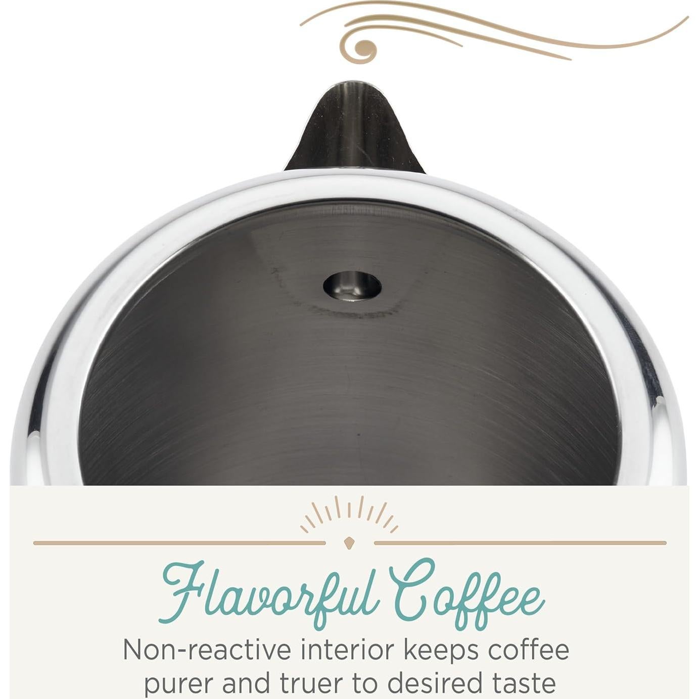 Percolador de café Farberware Yosemite 8 tazas acero inoxidable