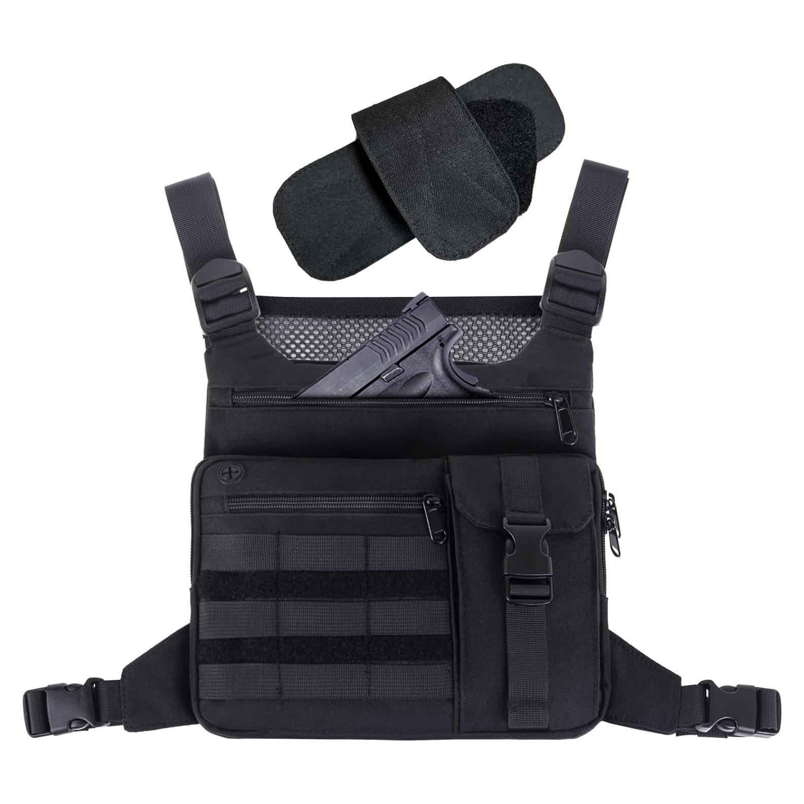 Bolsa Táctica para el Pecho LL220925BK-S Resistente al Agua