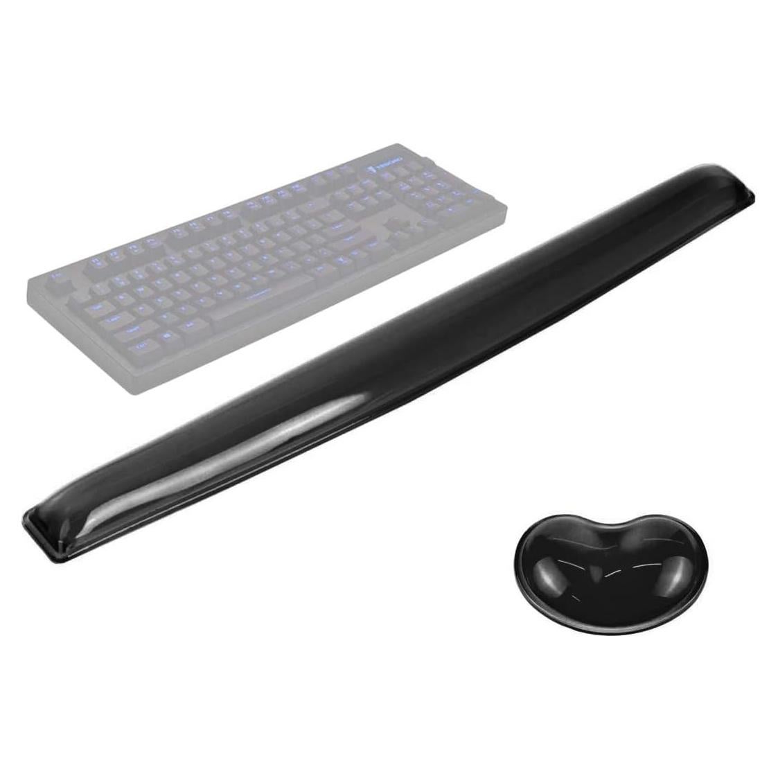 Juego de Reposamuñecas de Gel Ergonómico ABRONDA Negras