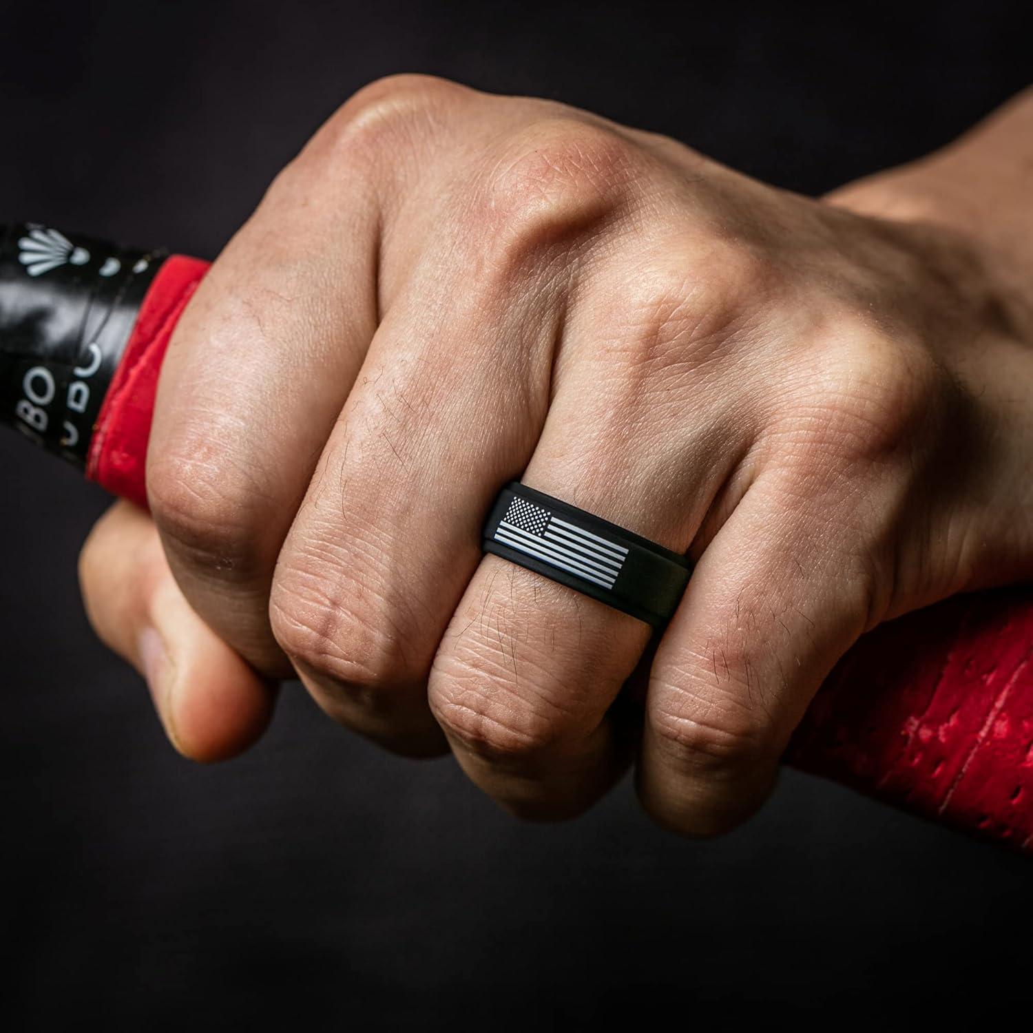 Anillos de Boda ThunderFit de Silicona para Hombres 8mm