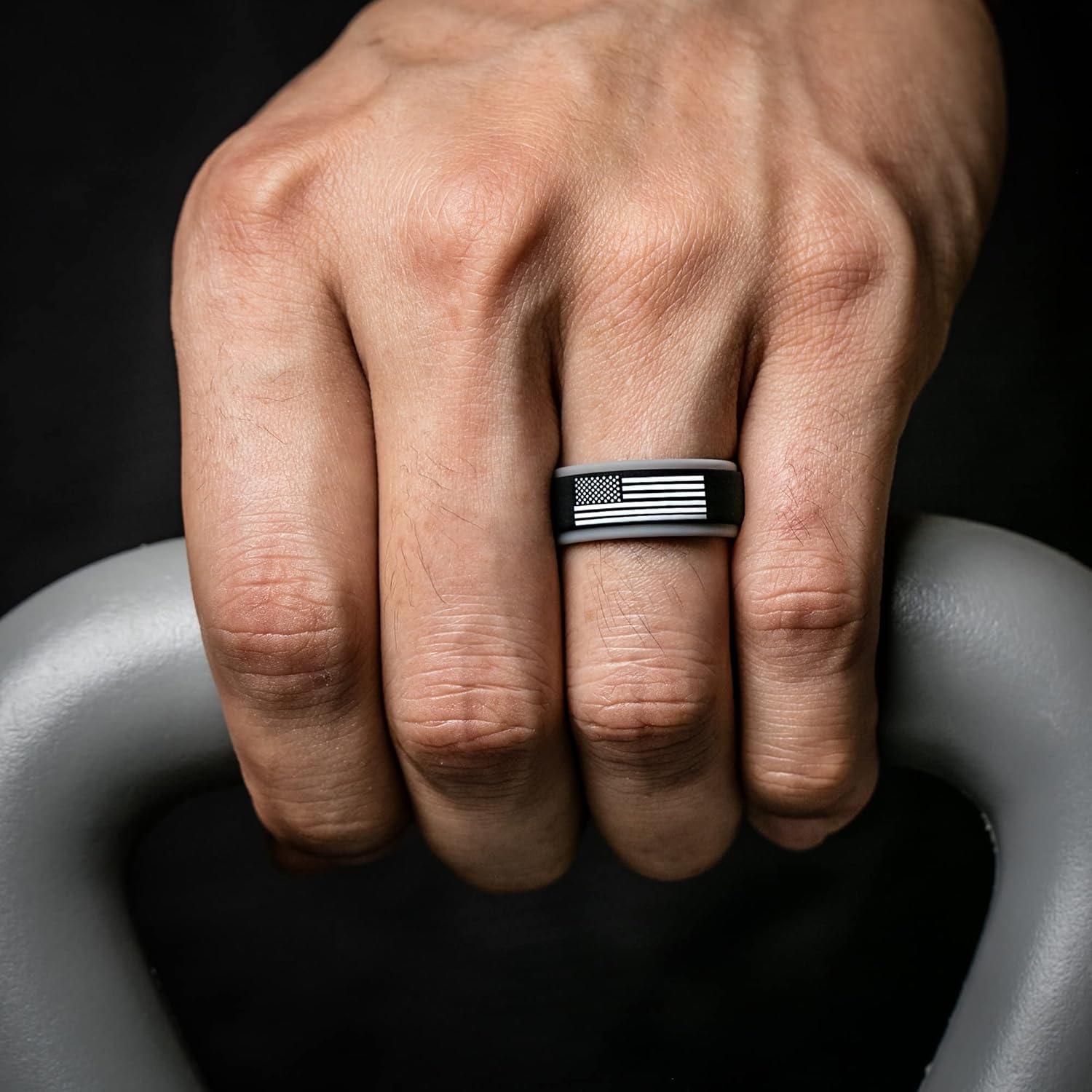 Anillos de Boda ThunderFit de Silicona para Hombres 8mm
