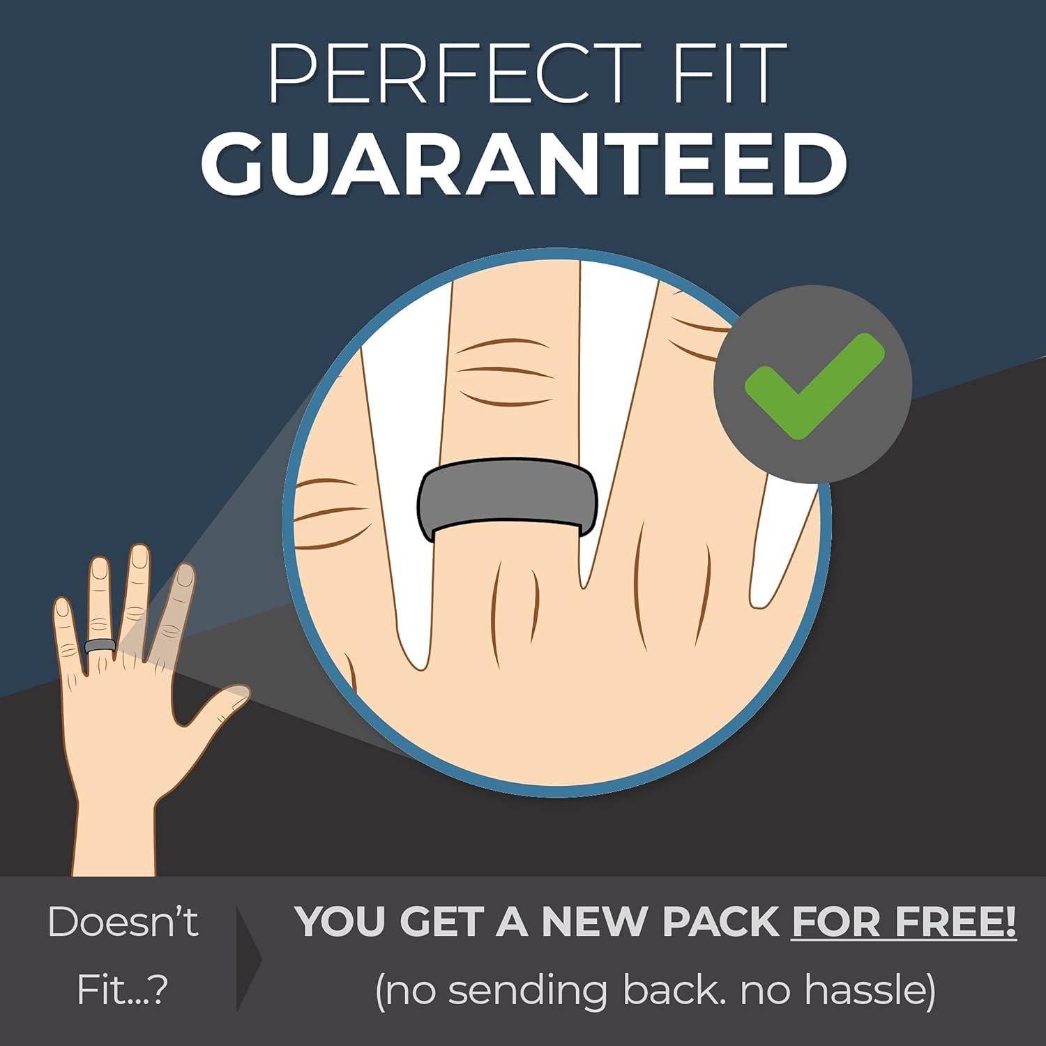 Anillos de Boda ThunderFit de Silicona para Hombres 8mm