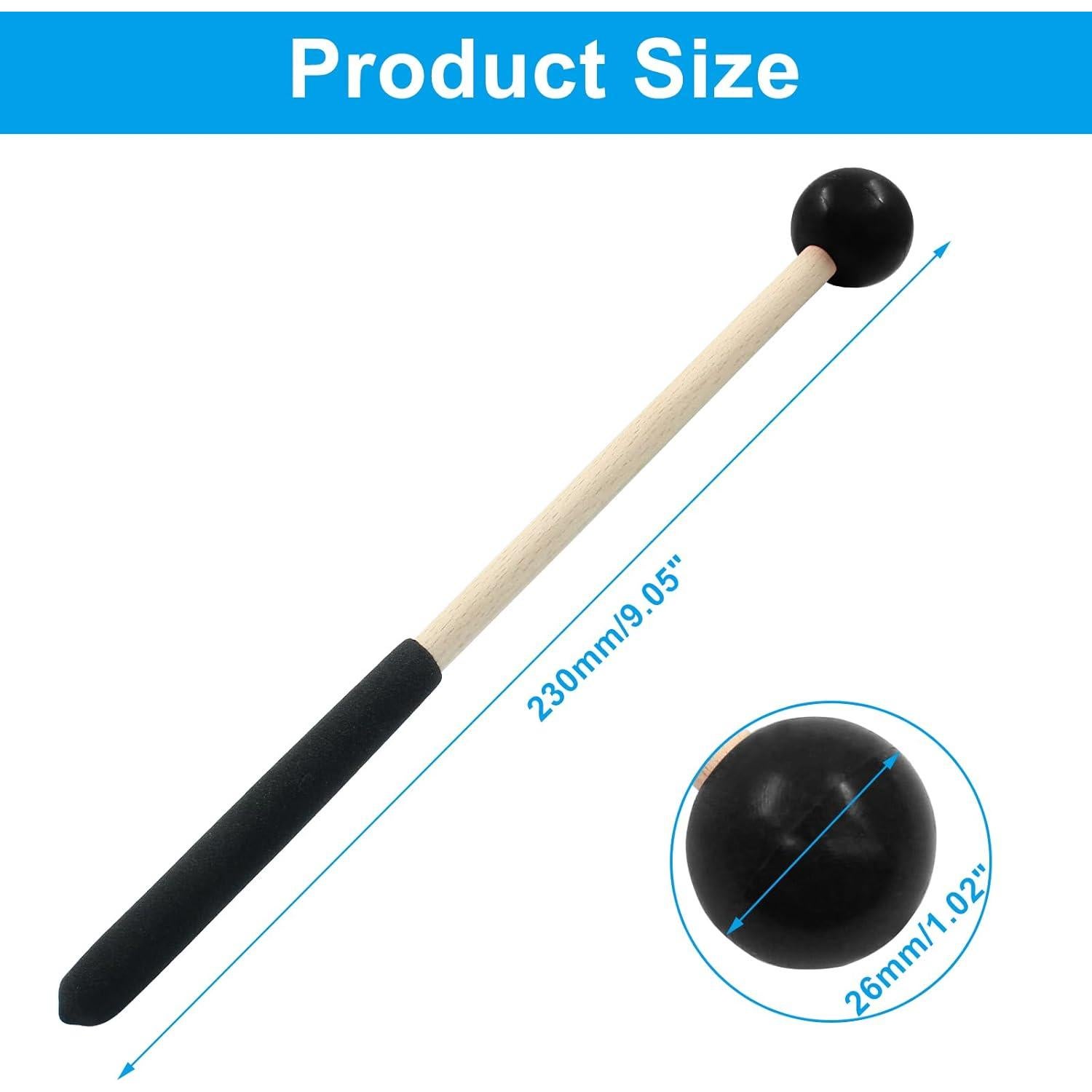 Mallets de Percusión Piutouyar 2 Pcs Cabeza de Goma 20 cm