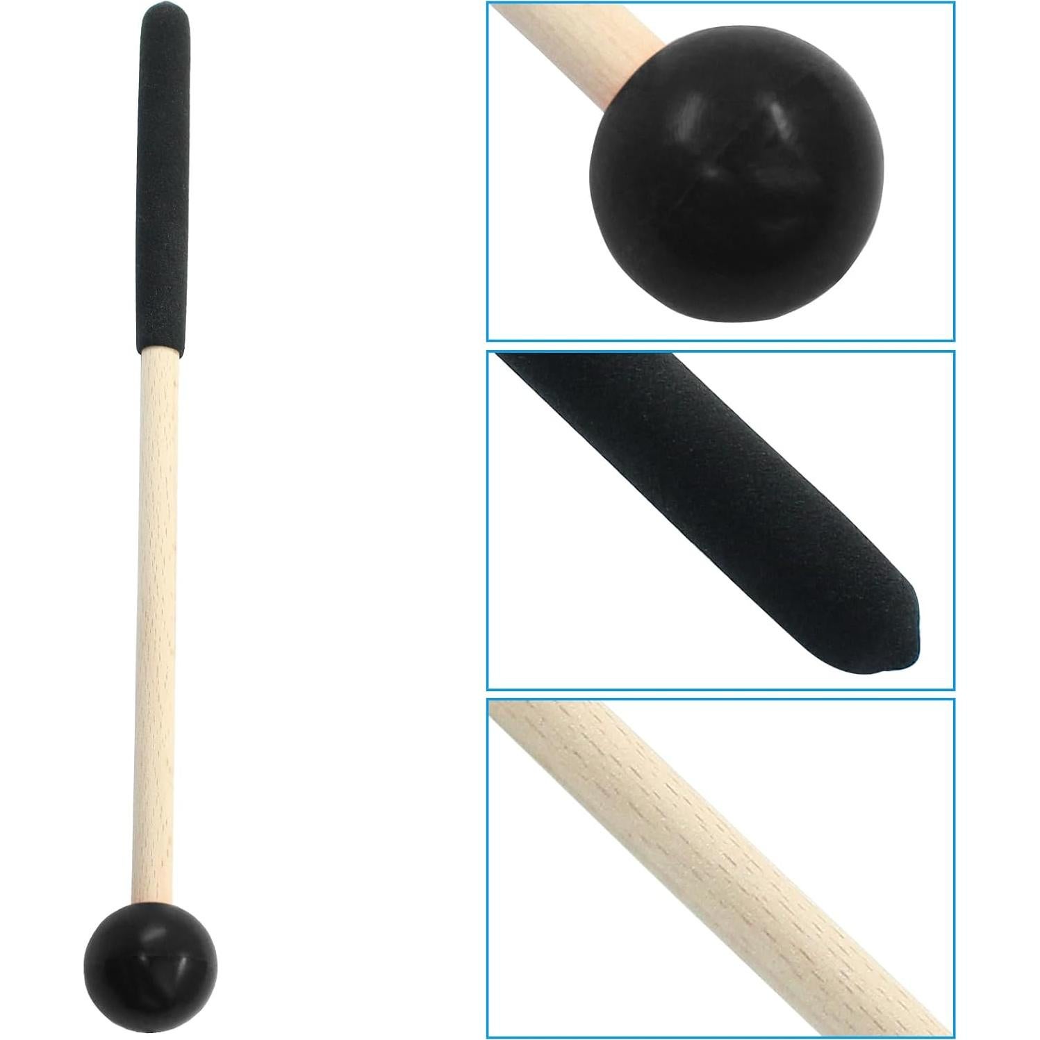 Mallets de Percusión Piutouyar 2 Pcs Cabeza de Goma 20 cm